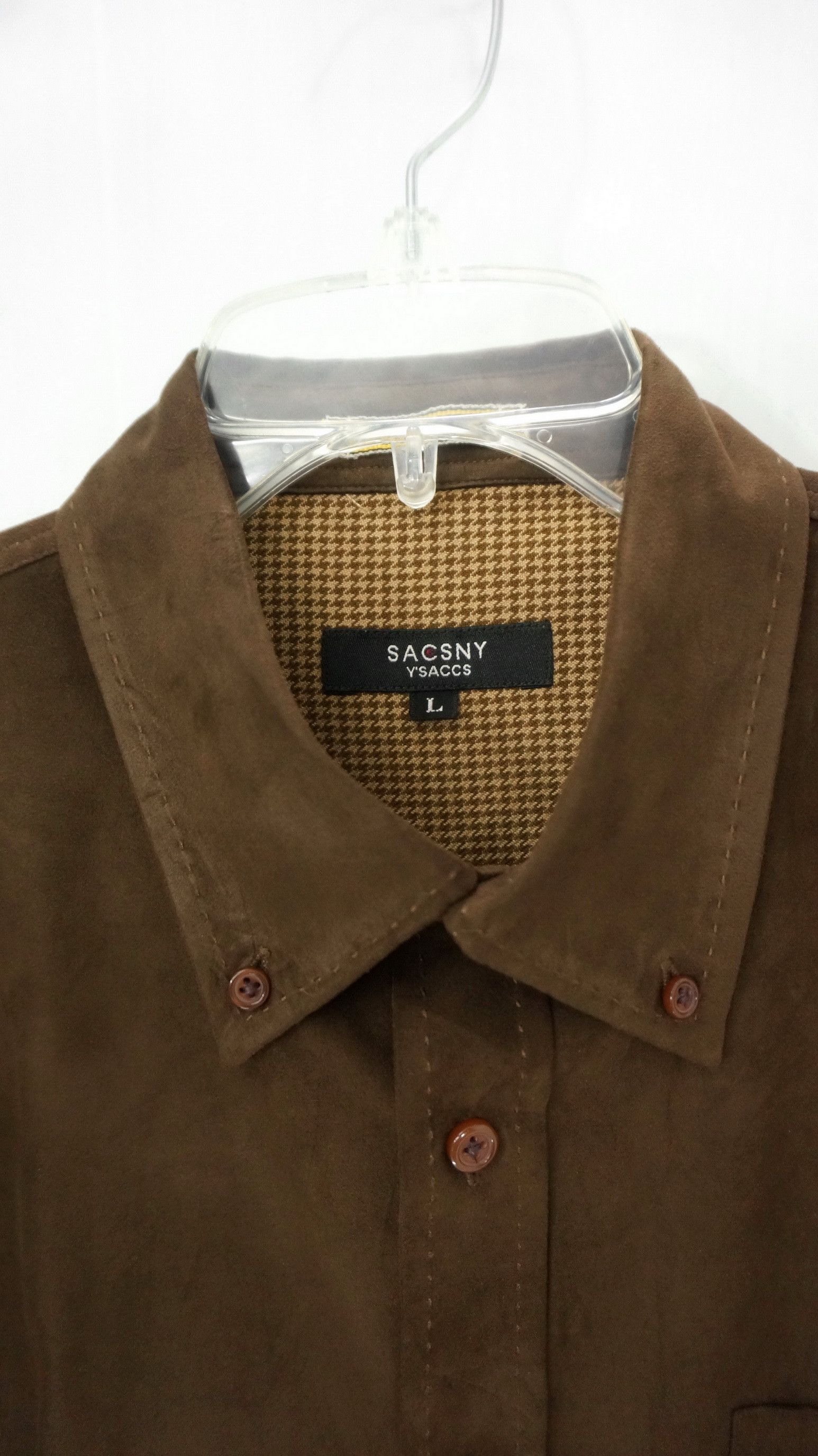 Japanese Brand Sacsny Y'SACCS Yohji Yamamoto Suede Feel Rayon Shirt Size US L / EU 52-54 / 3 - 3 Thumbnail