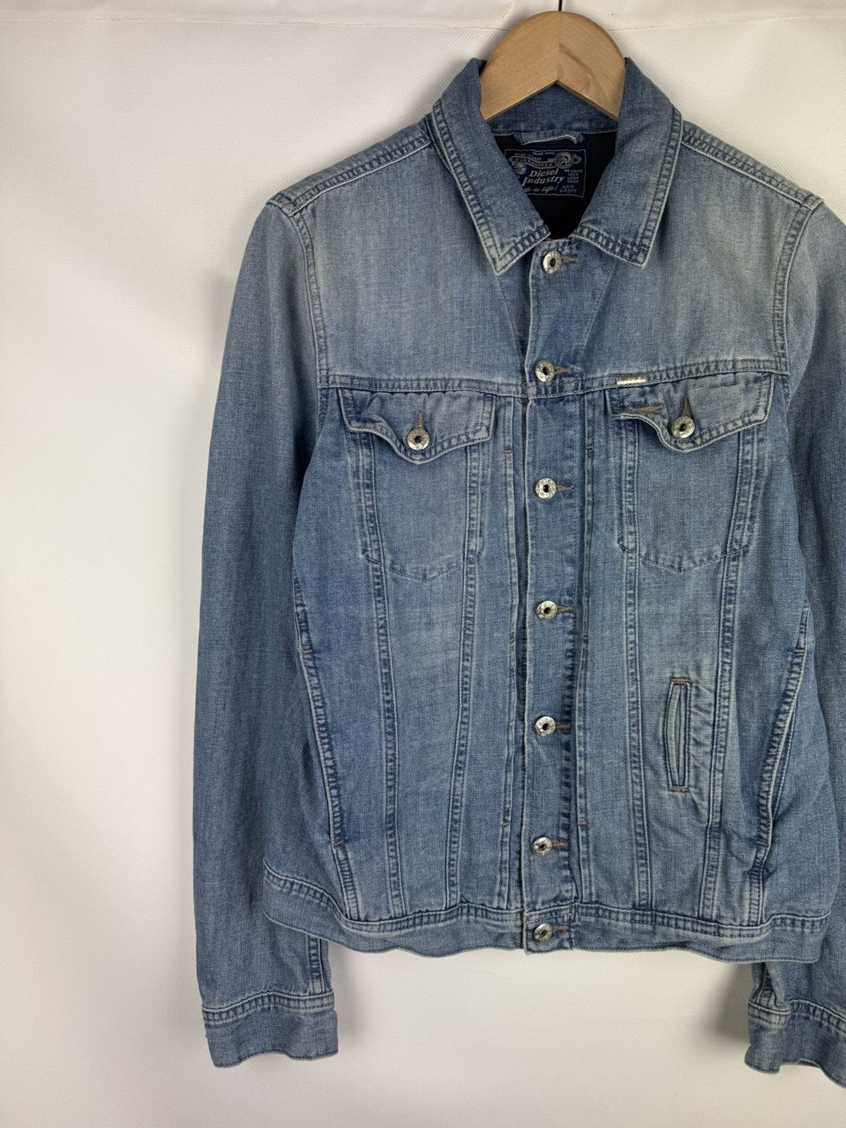 Diesel Diesel Men’s Y2K Denim Trucker Jacket Size M Size US M / EU 48-50 / 2 - 2 Thumbnail