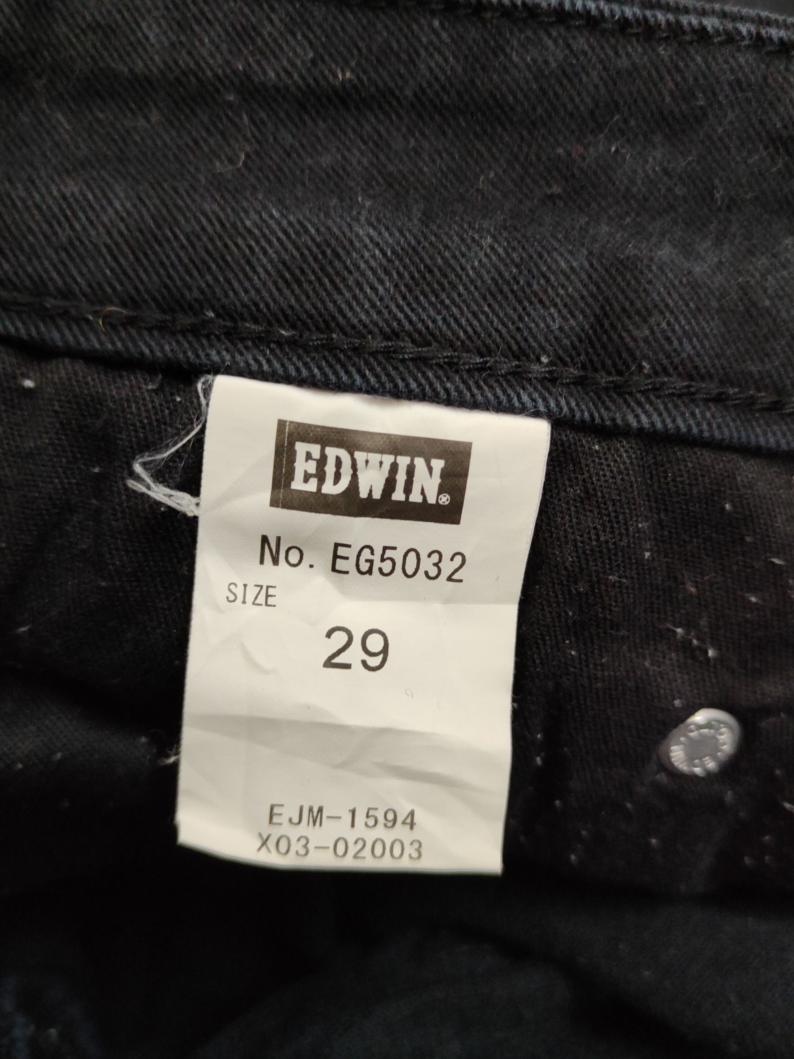 Edwin Edwin Black Distressed Ripped denim Jeans #W1501 Size US 30 / EU 46 - 16 Thumbnail