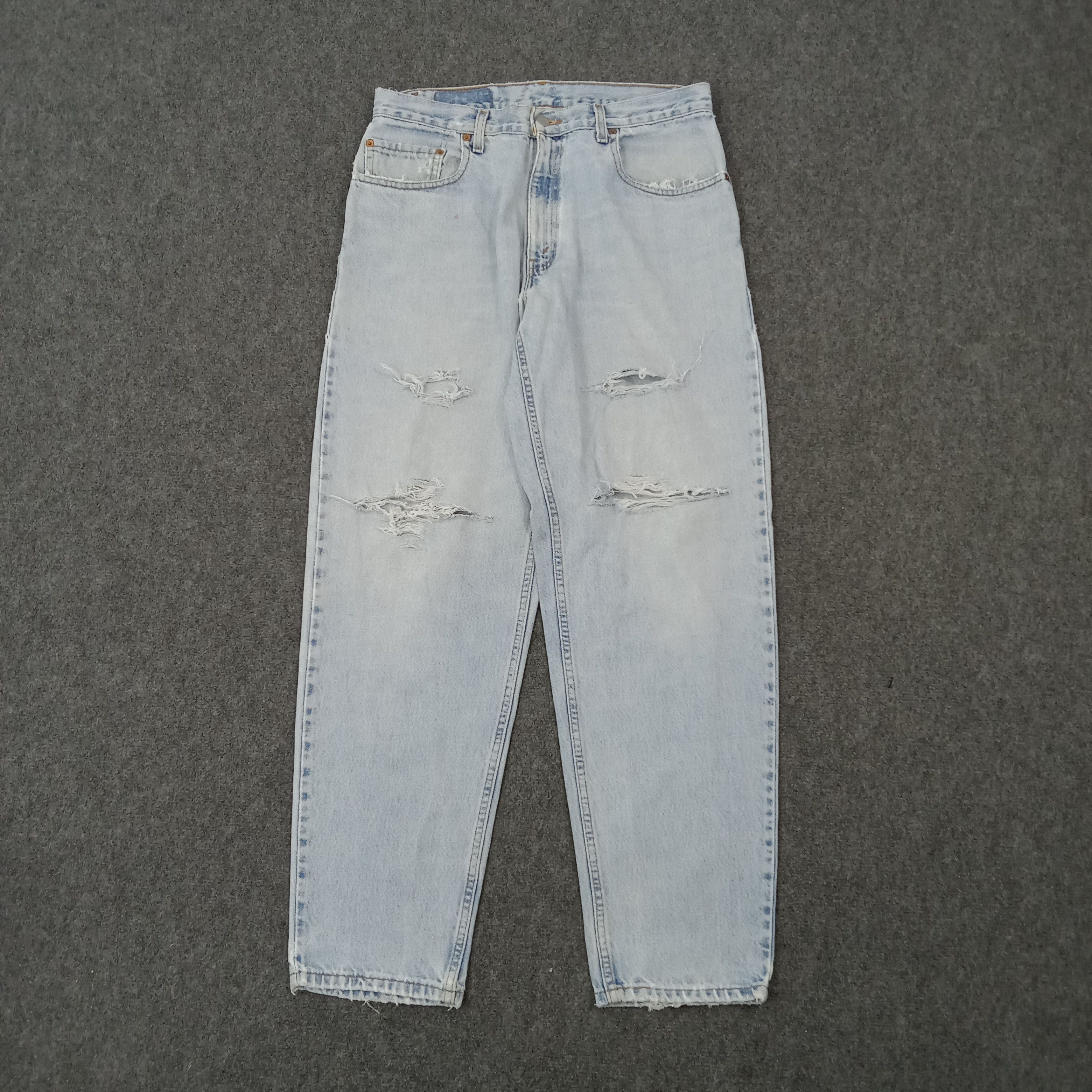 Levi's Levis 560 Red Tab Loose Fit Distressed Denim Jeans C265N10 Size US 33 - 1 Thumbnail