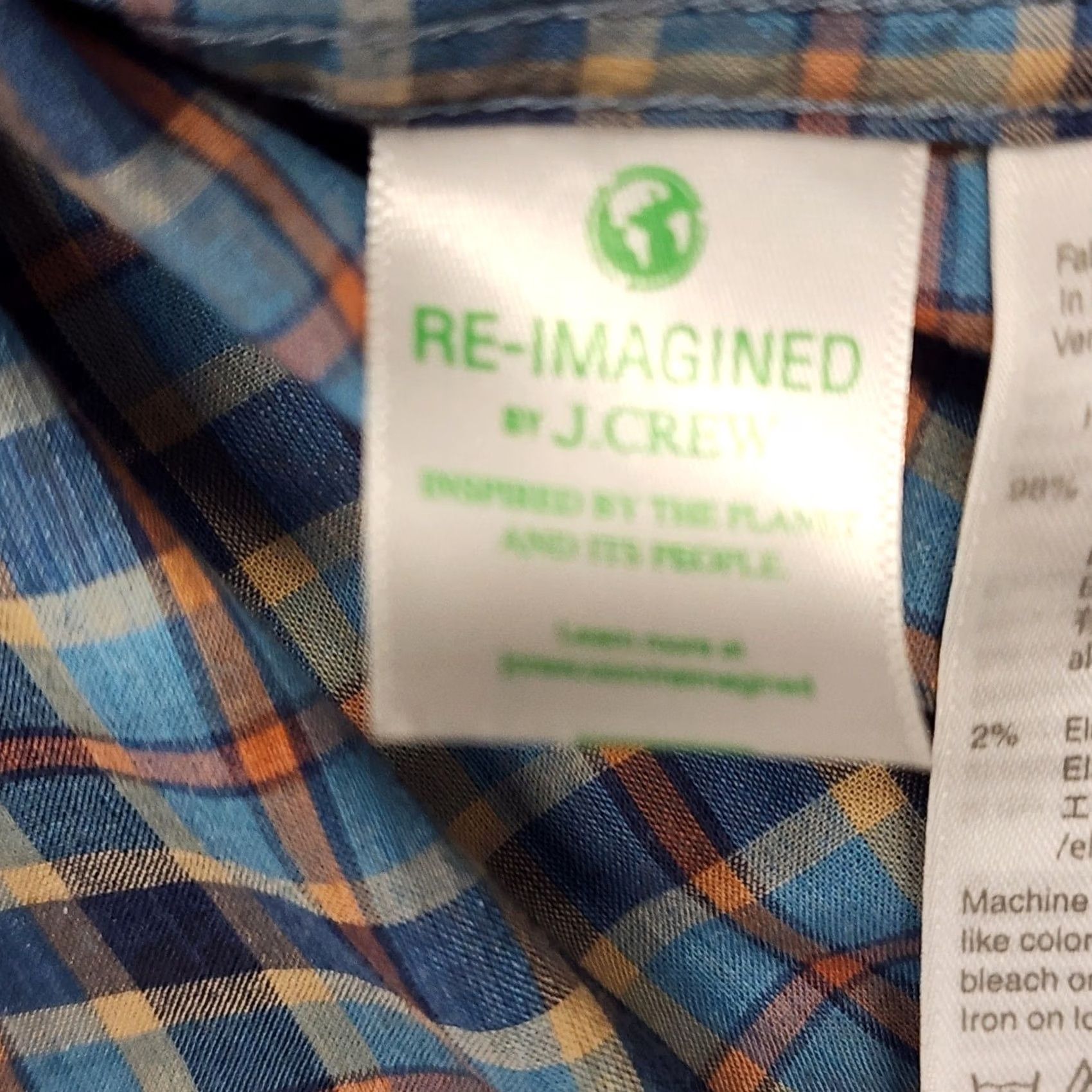 J.Crew J.CREW Shirt Mens Small Slim Blue Plaid Button Down Casual Cotton Secret Wash Mens Size US S / EU 44-46 / 1 - 7 Thumbnail
