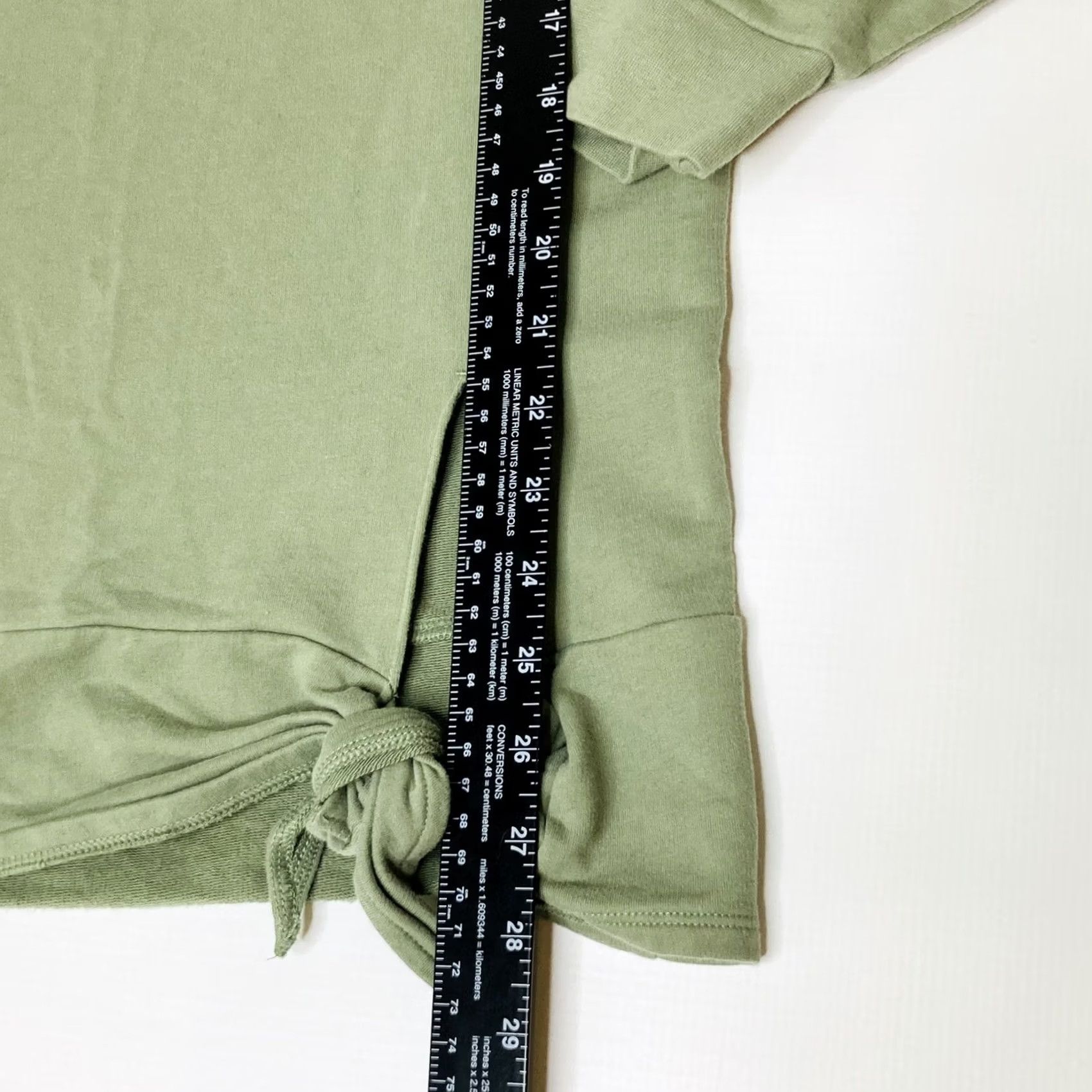 Vintage Victoria Sport Sweatshirt Green Oversized Side Tie Long Sleeve Athleisure Small Shirt Womens Pullover Tunic Length Athletic Casual Size S / US 4 / IT 40 - 7 Thumbnail