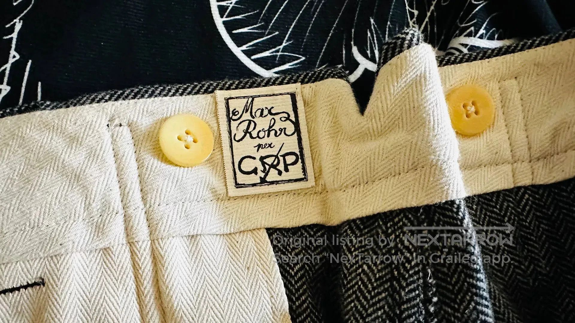 Japanese Brand Italian Wool Work Pants with Horn Buttons. Size US 40 / EU 56 - 4 Thumbnail