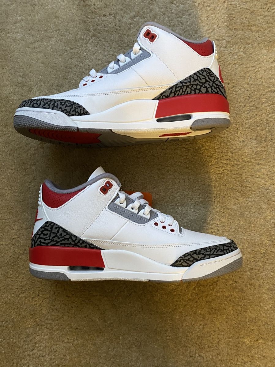 Jordan Brand Air Jrdan 3 Retro Fire Red Size US 9 / EU 42 - 2 Thumbnail