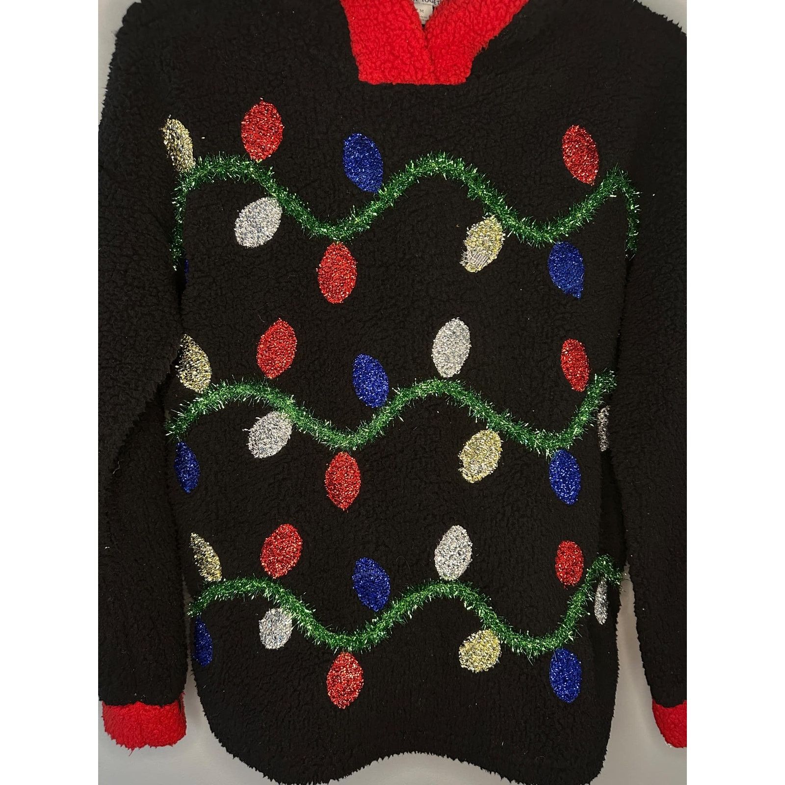 Other Celebrate Together Faux Fur Hooded Pullover Black Medium Size M / US 6-8 / IT 42-44 - 3 Thumbnail