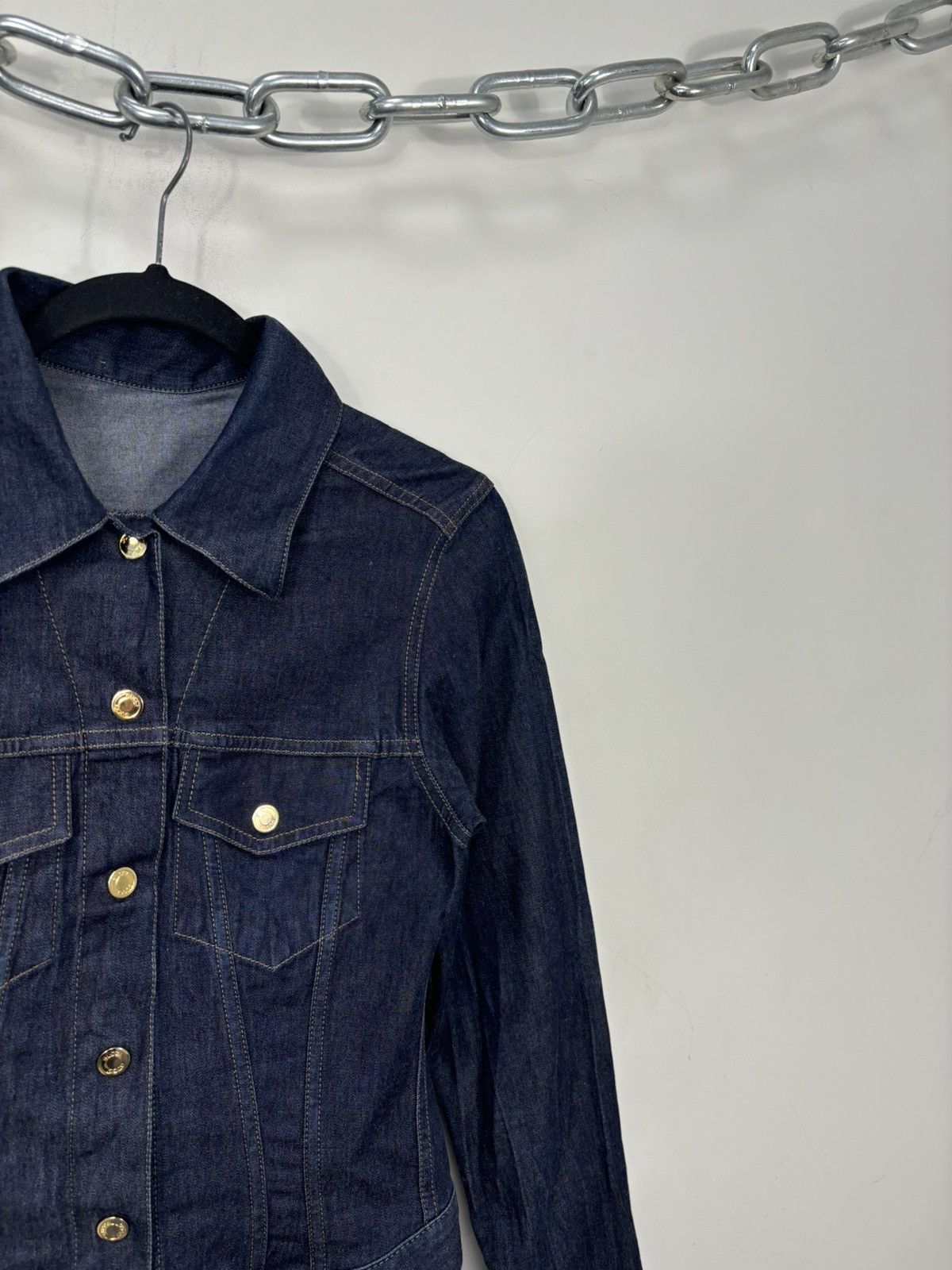 Gucci Vintage 90s Gucci Tom Ford Era Women’s Rare Denim Jacket Size M / US 6-8 / IT 42-44 - 7 Thumbnail