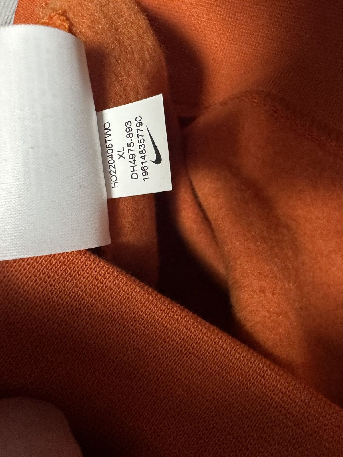 Vintage Nederland Nike soccer hoodie size XL orange big logo Size US XL / EU 56 / 4 - 8 Thumbnail