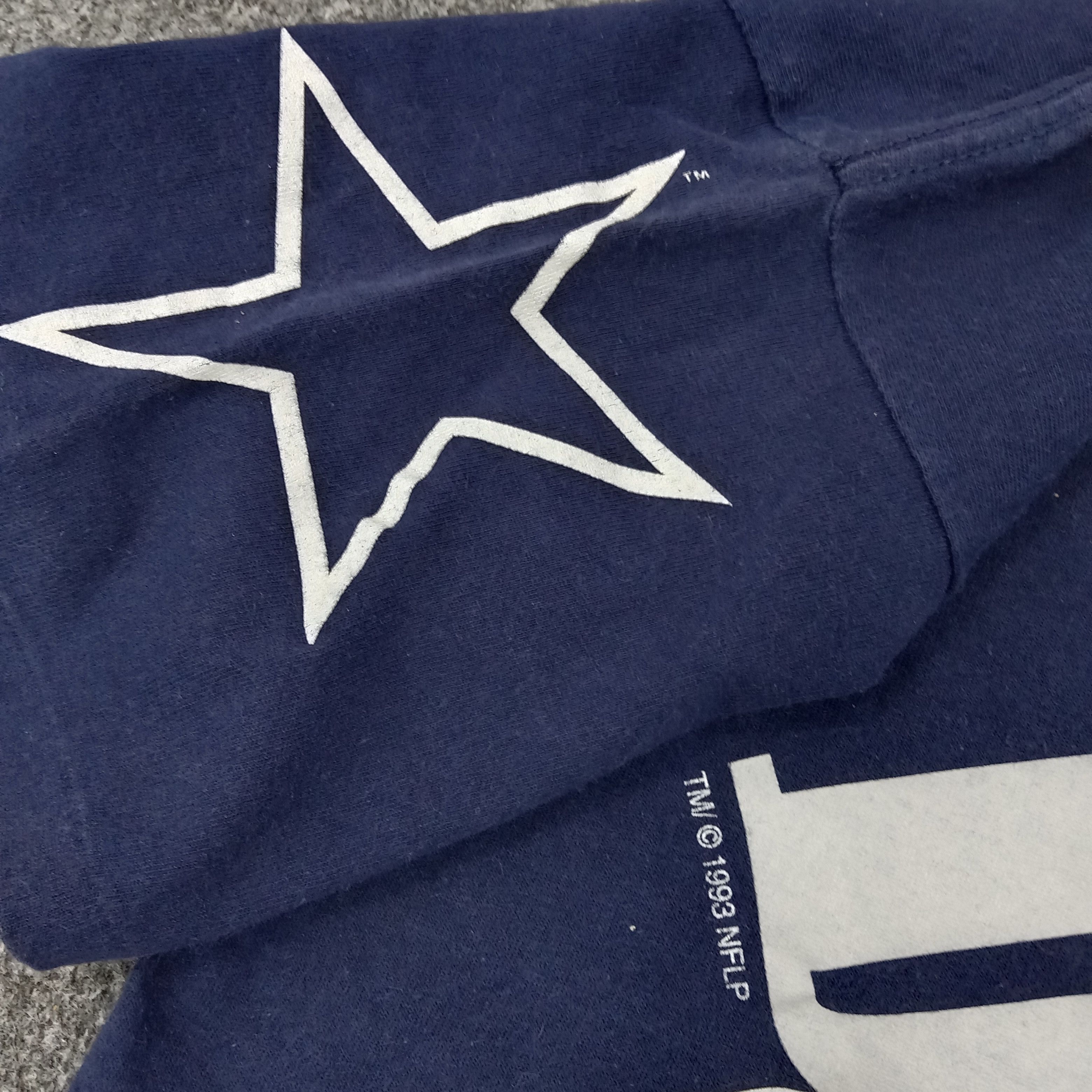 NFL × Vintage Vintage 90's Dallas Cowboys American Football Team Tshirt Size US XL / EU 56 / 4 - 3 Thumbnail
