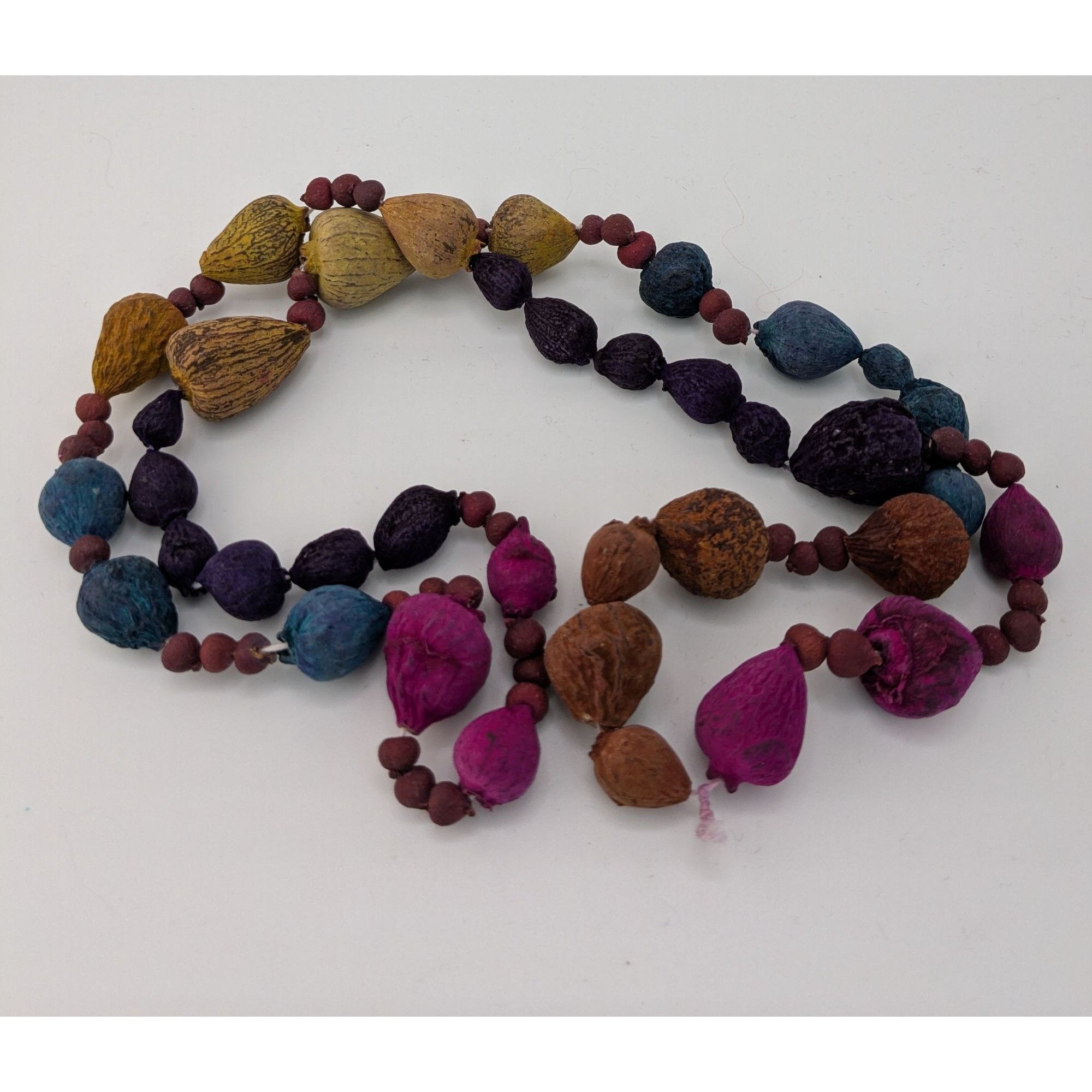 Handmade Handmade Rainbow Dyed Seed Bohemian Necklace Size ONE SIZE - 5 Thumbnail