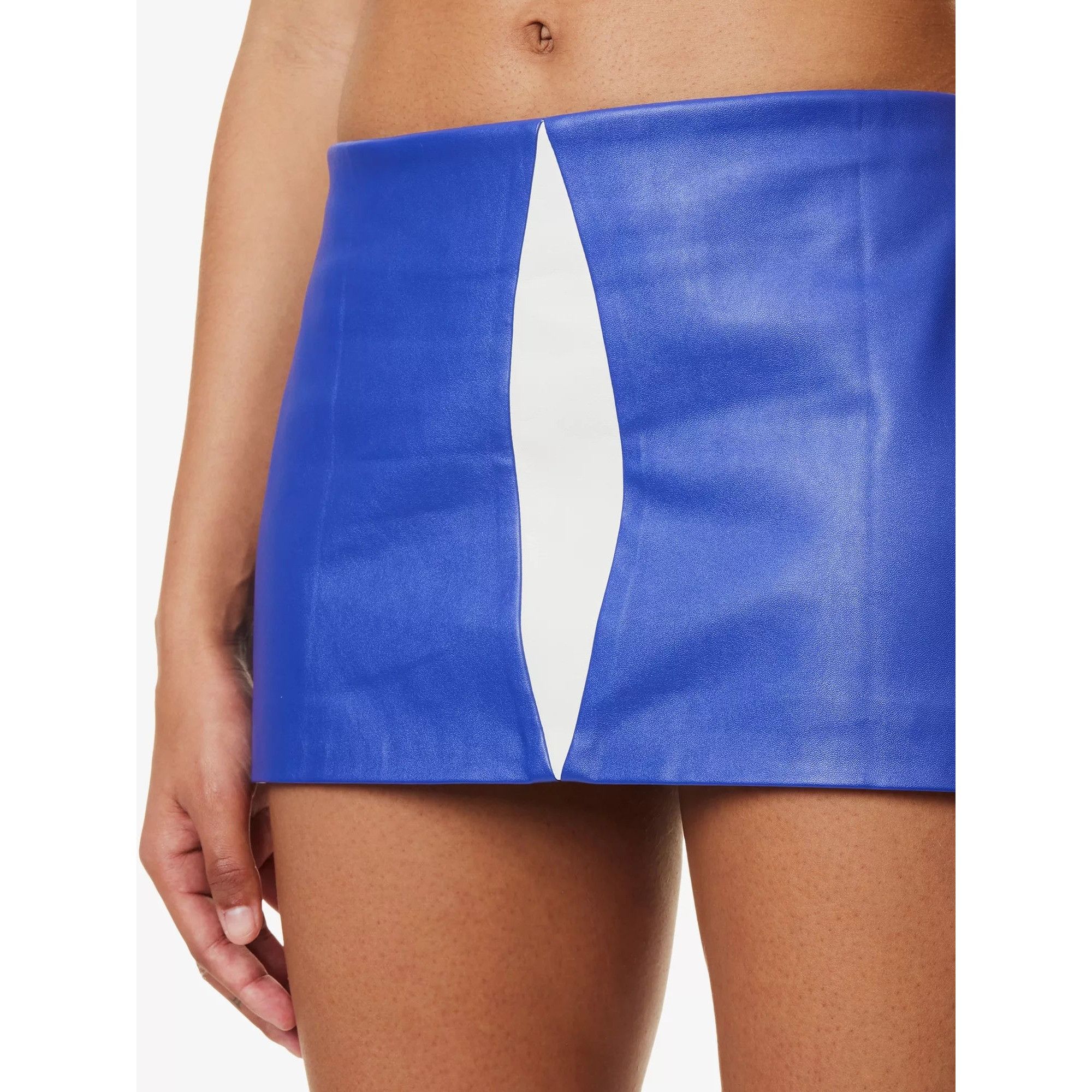 Mowalola MOWALOLA Colourblock Insert Faux Leather Mini Zip Skirt Size 27" / US 4 / IT 40 - 4 Thumbnail