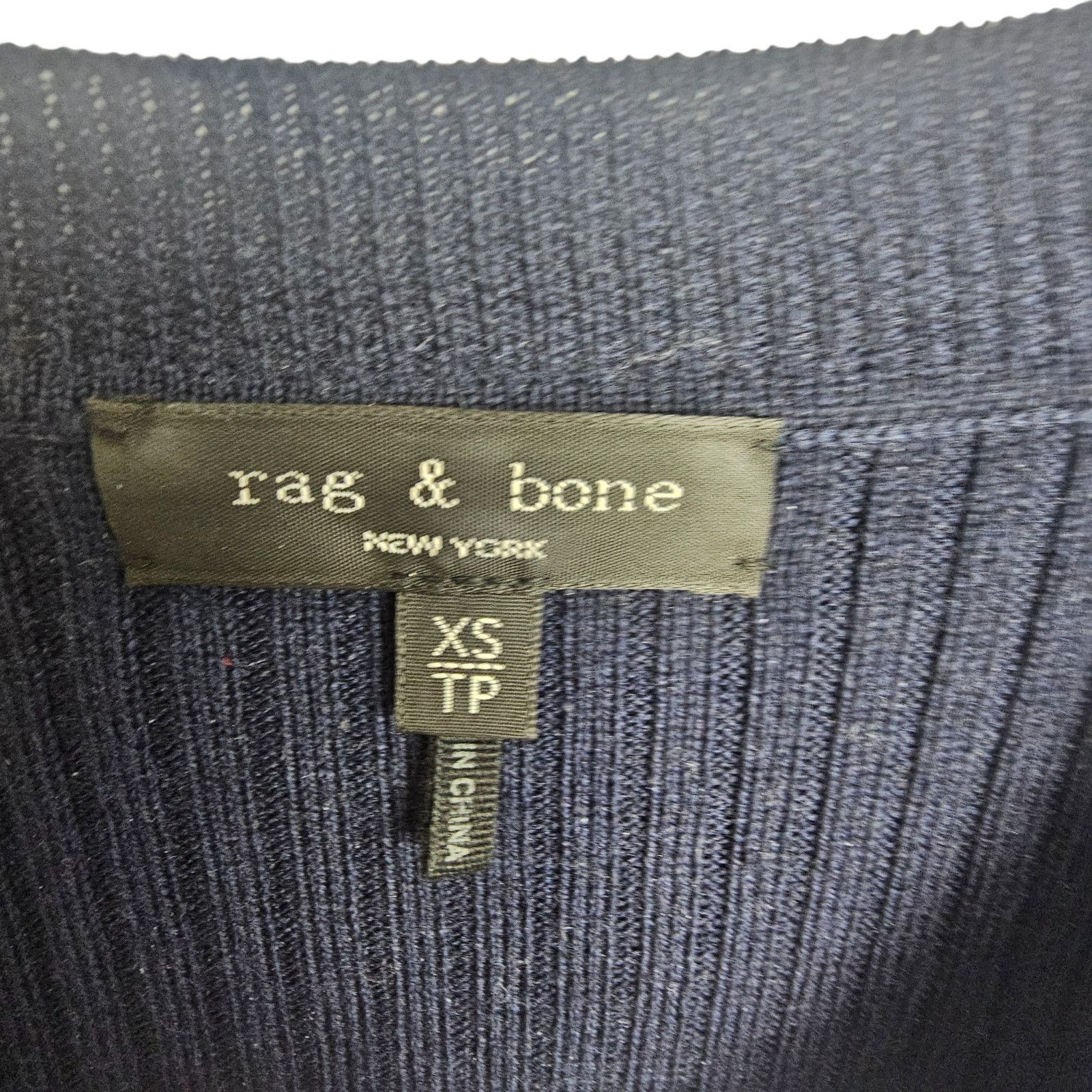 Rag & Bone Rag & Bone Womens Extrafine Merino Wool Sweater XS Navy Blue Size XS / US 0-2 / IT 36-38 - 6 Thumbnail