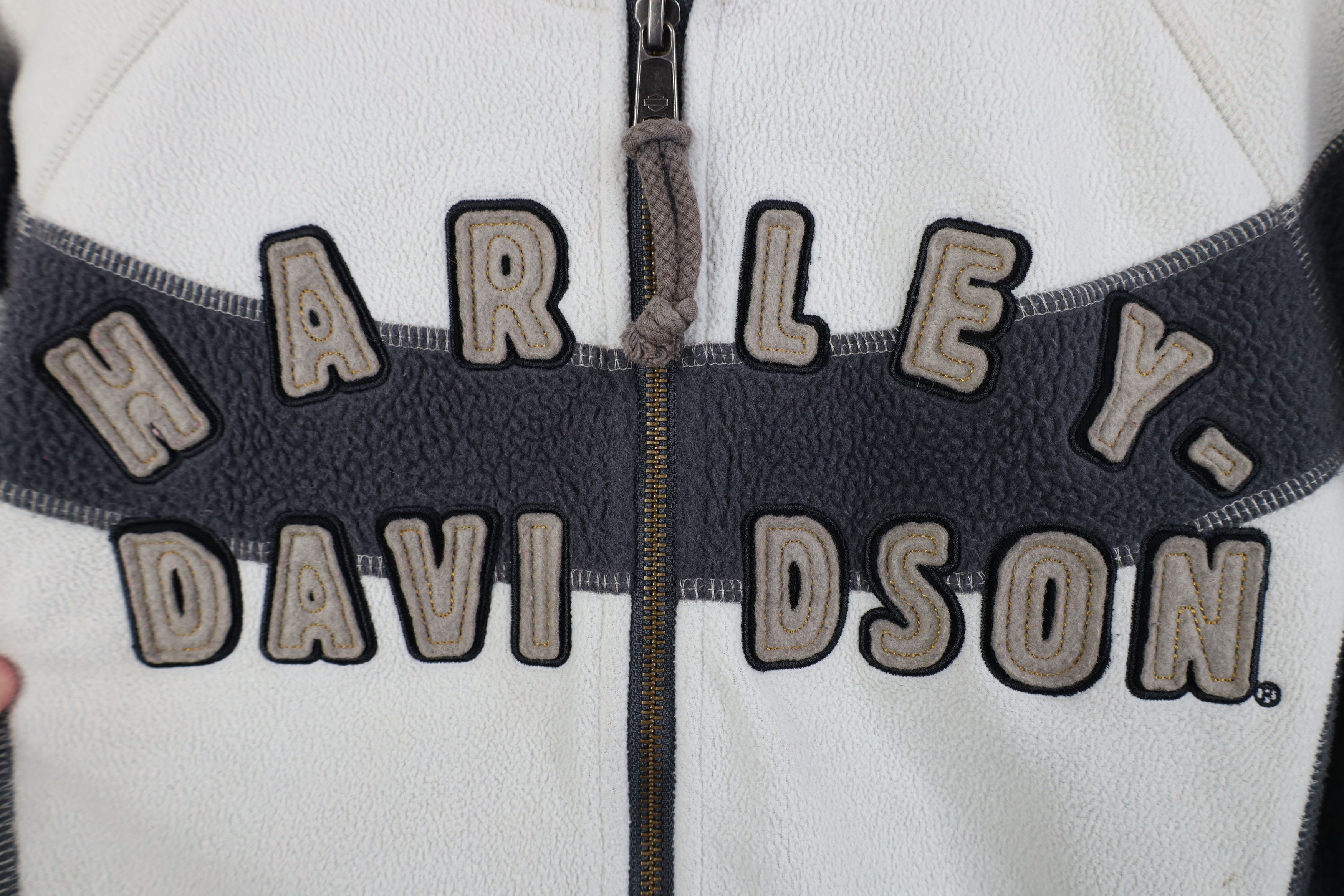 Harley Davidson Vintage Harley Davidson Spell Out Fleece Full Zip Jacket Size M / US 6-8 / IT 42-44 - 4 Thumbnail
