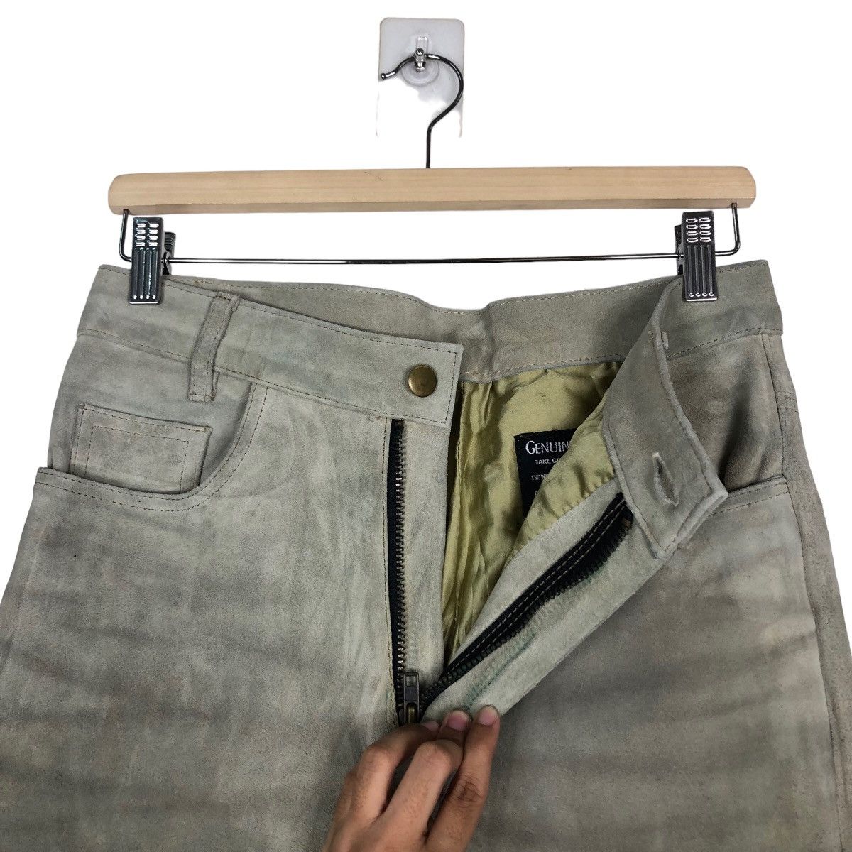Genuine Leather 🔥Vintage Genuine Leather Cow Skin Biker Pants BBH Pants Size US 30 / EU 46 - 11 Thumbnail