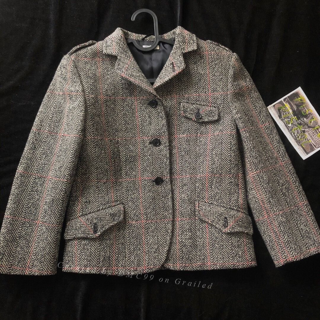 Miu Miu MiuMiu Tweed Plaid Short Blazer Size S / US 4 / IT 40 - 1 Thumbnail