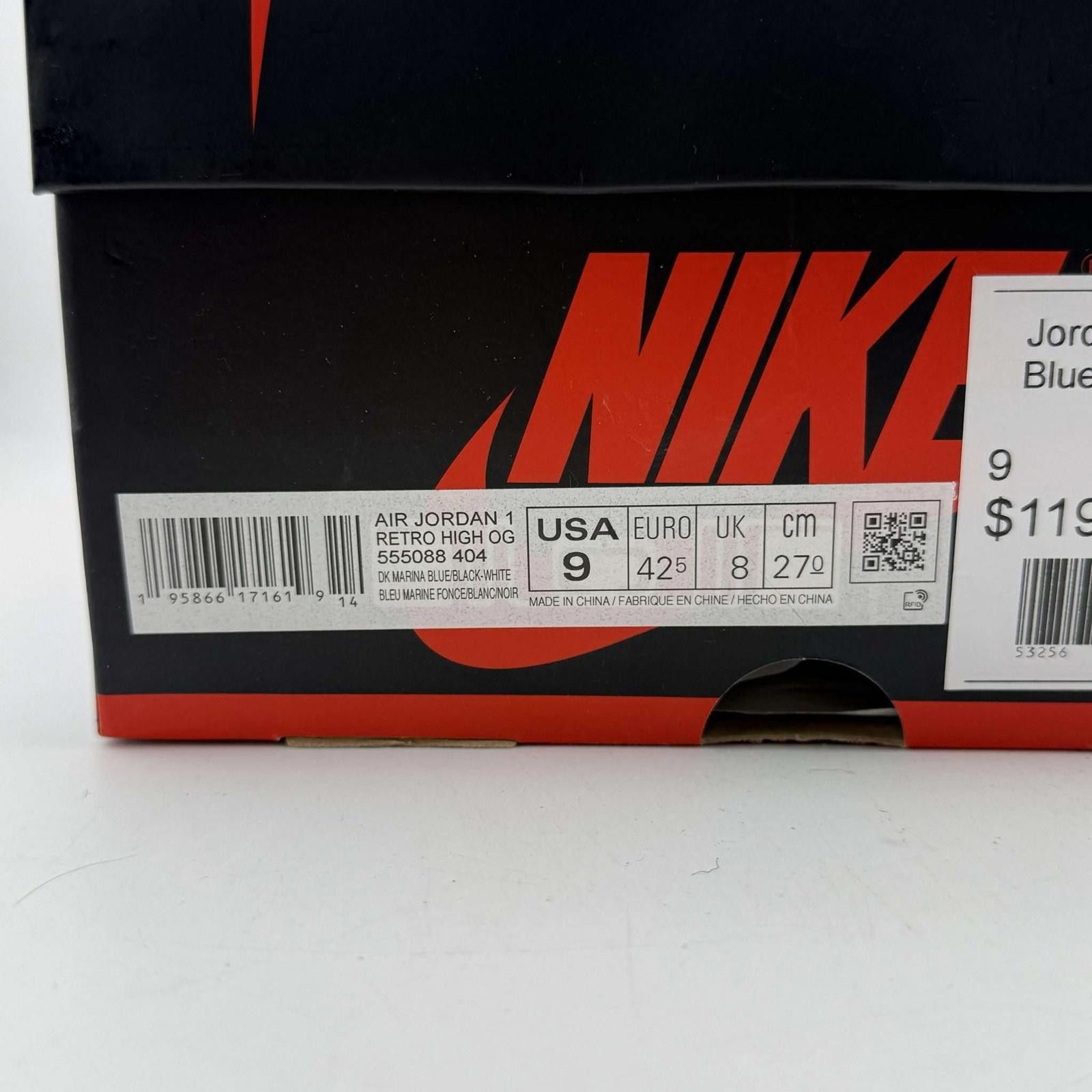 Nike Nike Air Jordan 1 Dark Marina Blue US 9 New with Box 555088 Size US 9 / EU 42 - 9 Thumbnail