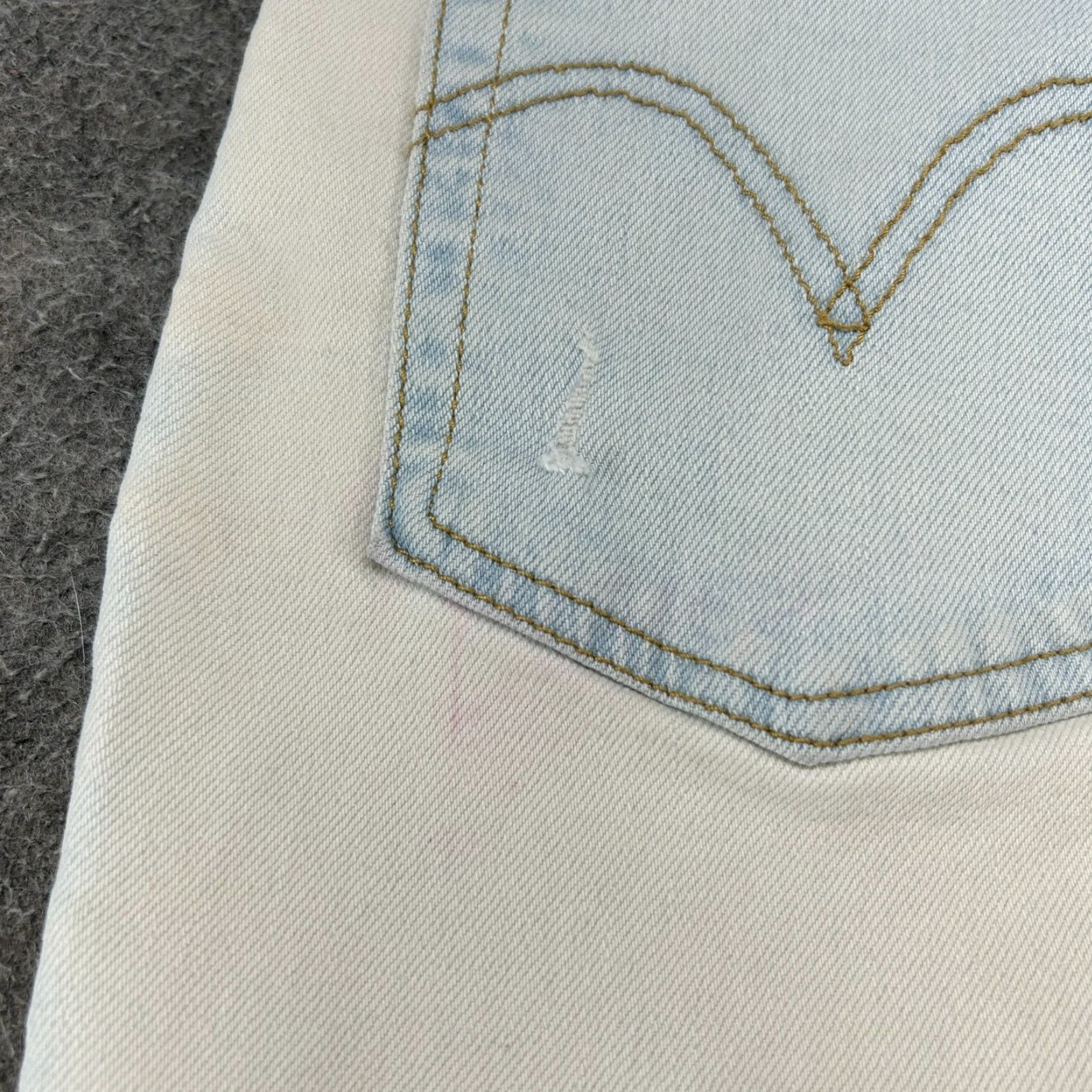 Levi's Levi's Jeans 31x27 Blue Light Wash Distressed 501 Ribcage Ankle Womens Regular Cotton Lyosil Versatile 80s 90s Retro Size 24" / US 00 / IT 34 - 5 Thumbnail