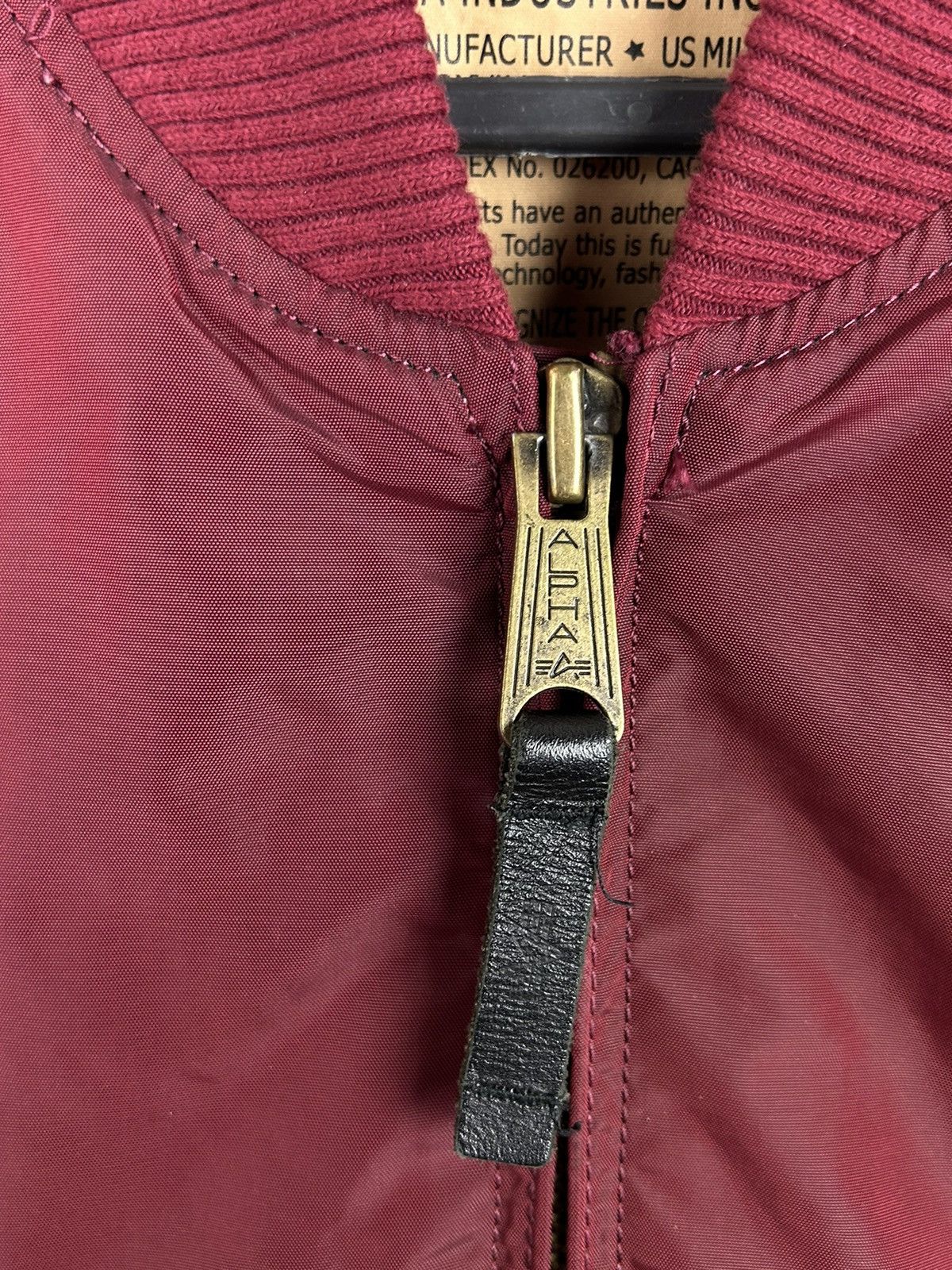 Alpha Industries Alpha Indistries Lightweight MA1 Bomber Jacket In Bordo Size US M / EU 48-50 / 2 - 5 Thumbnail