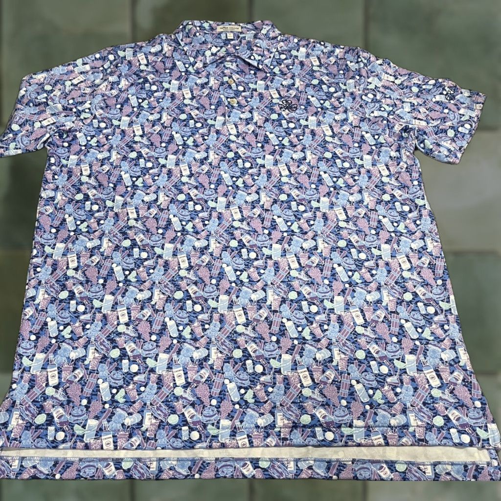 Peter Millar PETER MILLAR Summer Comfort Golf Polo Cocktail Bomb Gopher Purple Sz XL Size US XL / EU 56 / 4 - 1 Thumbnail