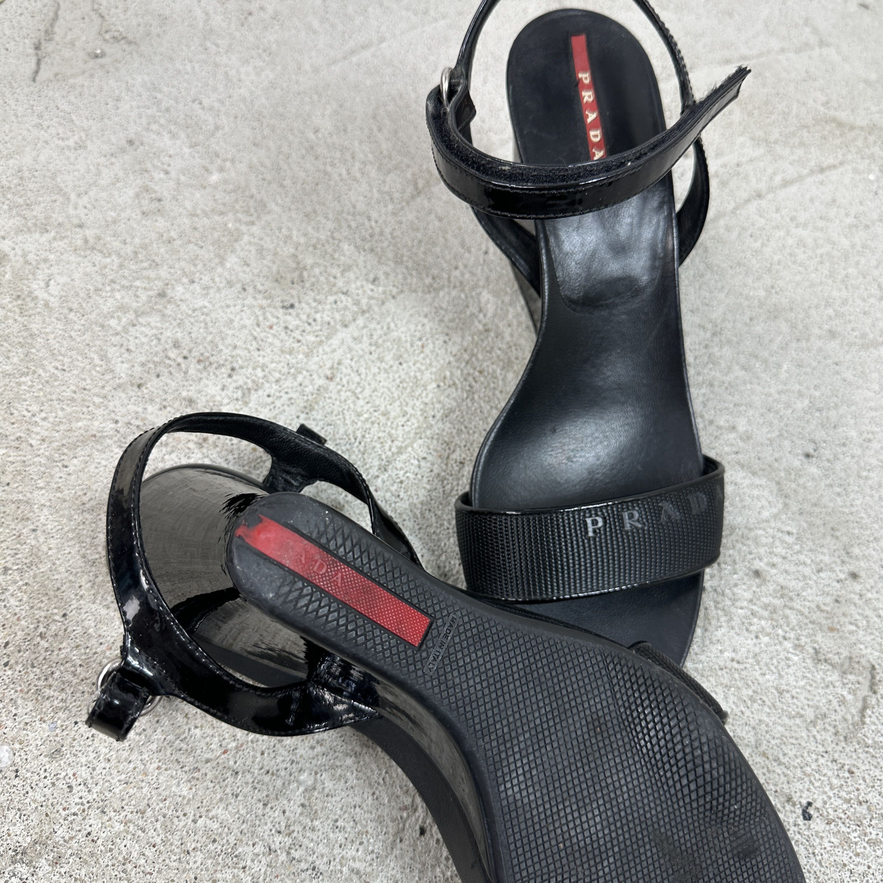 Prada × Vintage Vintage Avant Garde Prada Platform Wedge 00s Sandals Size US 8 / IT 38 - 6 Thumbnail