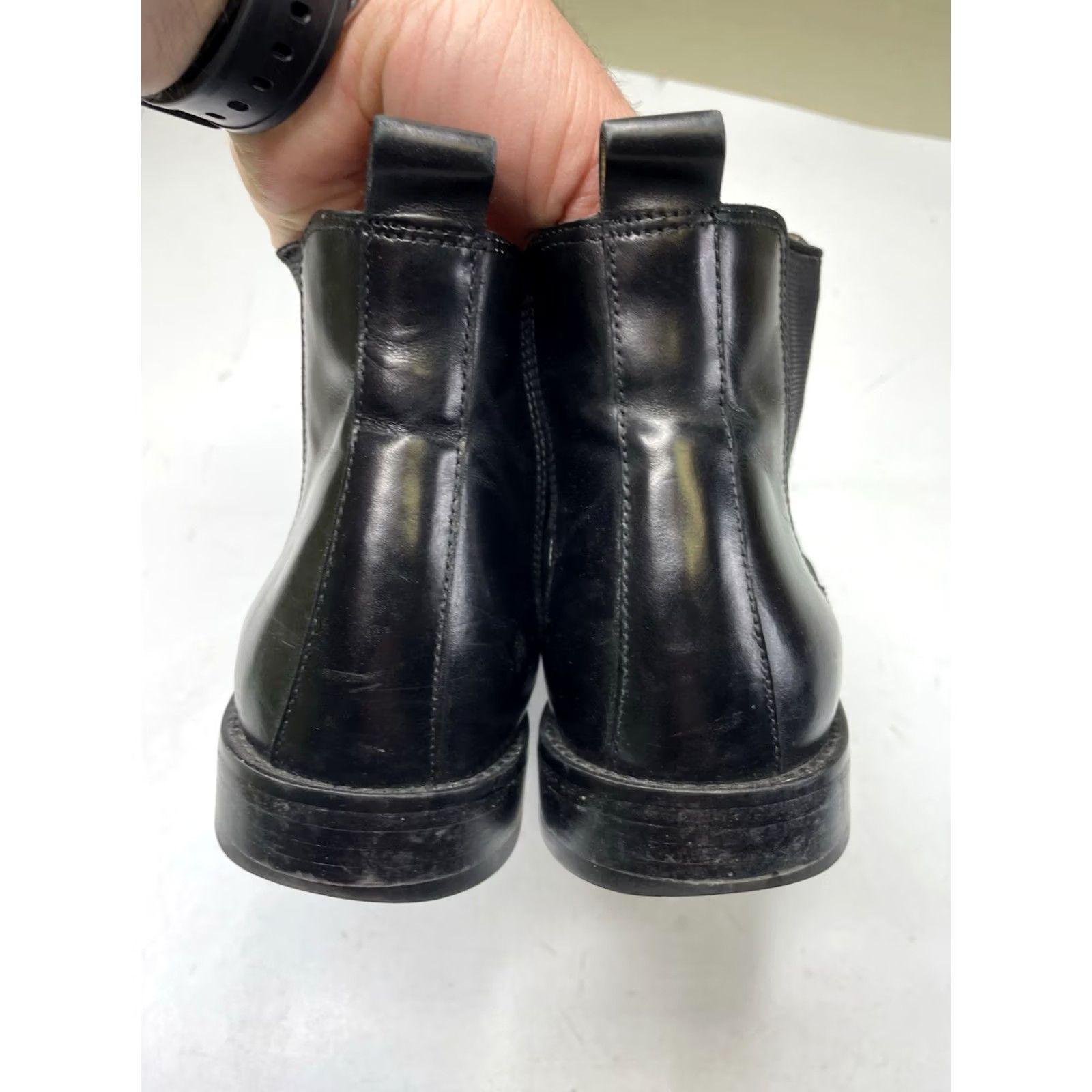 Vintage john white Chelsea Boots Black Leather Dealer Boots US 9 UK 8 EU 42 Made England Boots Men Size US 9 / EU 42 - 5 Thumbnail