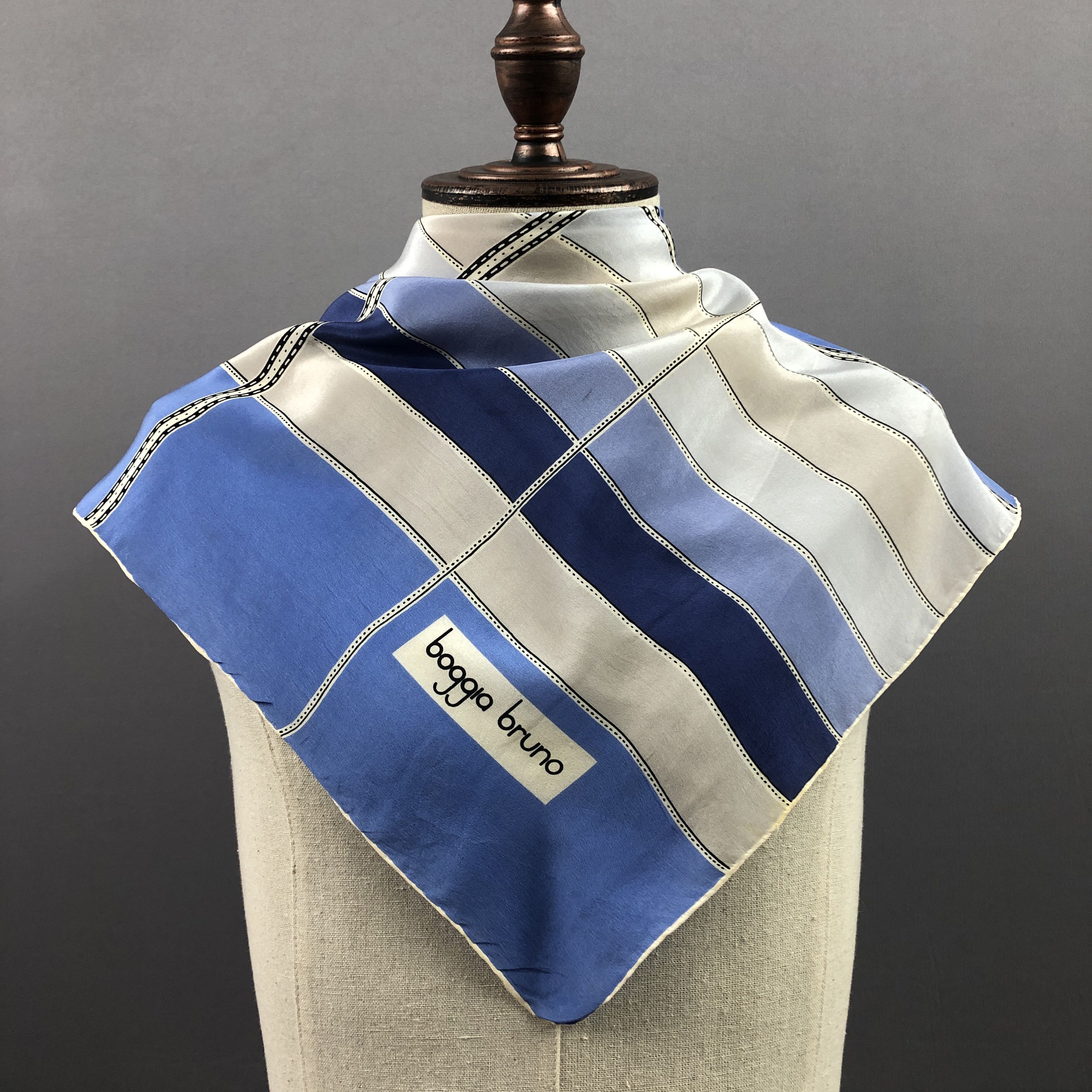 Japanese Brand Vintage Boggia Bruno SILK Scarf Twill Stole Wraps Scarves Size ONE SIZE - 2 Thumbnail