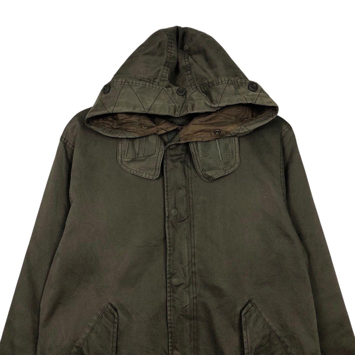 Hysteric Glamour 📌Rich Green Military Biker Jacket Zipper Hoodie Slick Punk Size US M / EU 48-50 / 2 - 4 Thumbnail
