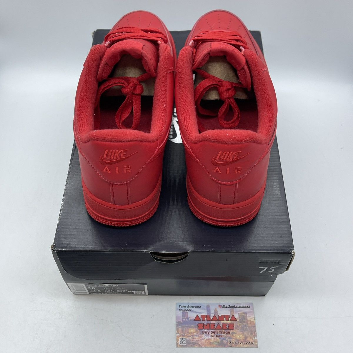Nike Air Force 1 triple red Size US 10 / EU 43 - 6 Thumbnail