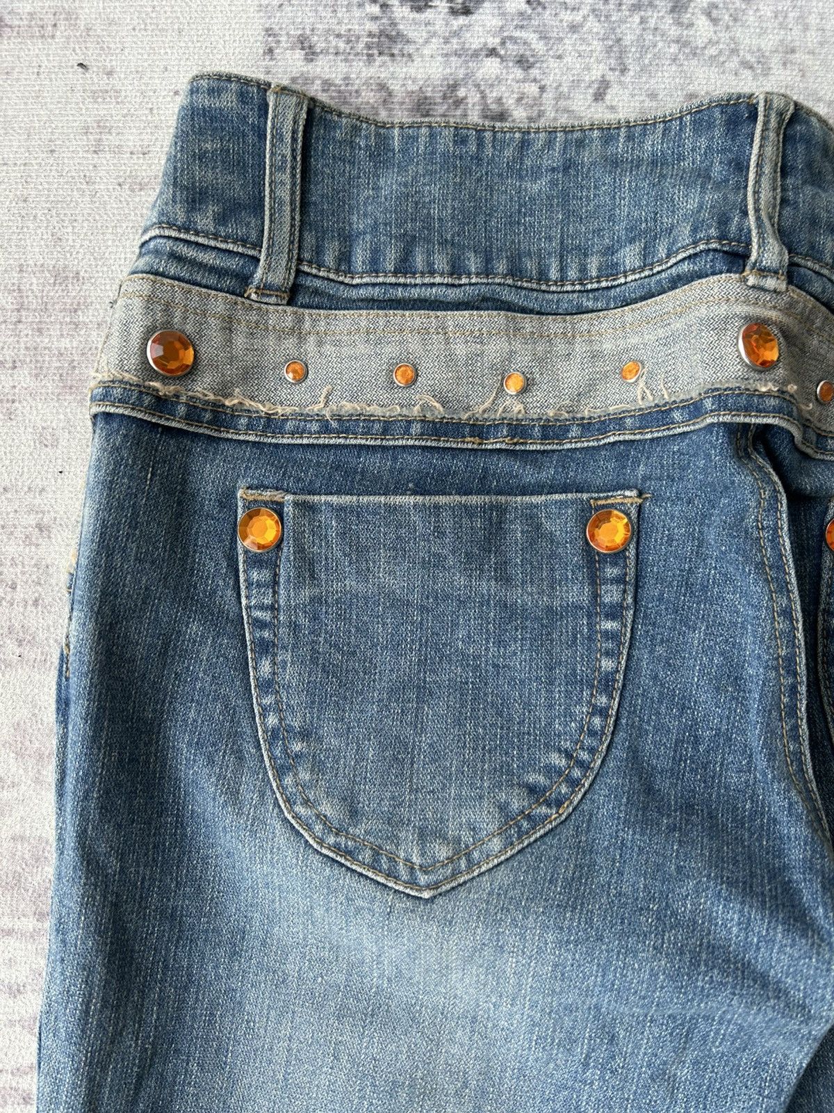 If Six Was Nine Y2k Flared Diamond Jeans Size US 30 / EU 46 - 11 Thumbnail