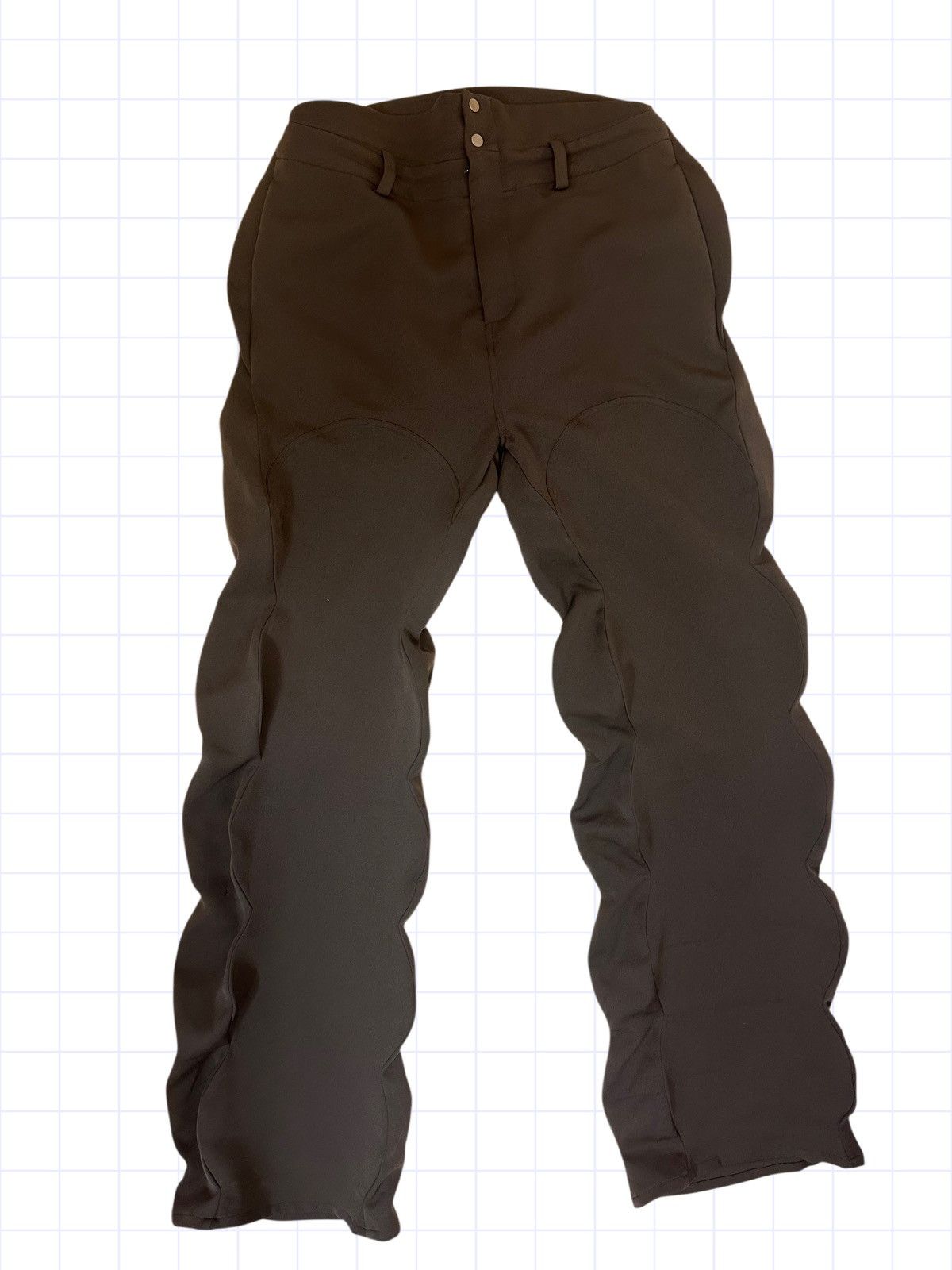 Designer Uncertain Factor Curvy Spiral Seam Pants High Waisted 33 34 Size US 33 - 3 Thumbnail
