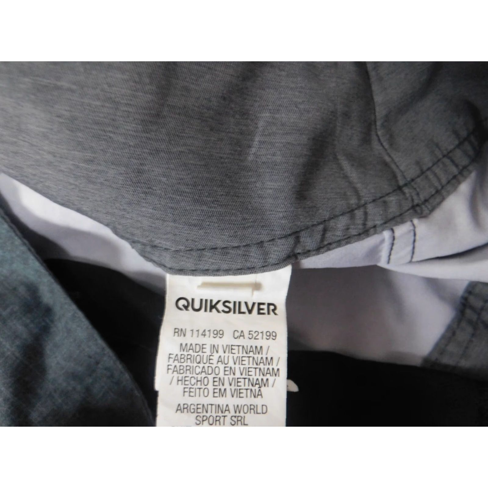 Quiksilver Quiksilver Mens Trunks Bottom 40 Gray Blue 90s Lifeguard Surfing Comfortable Fit Vintage Size US 40 / EU 56 - 5 Thumbnail