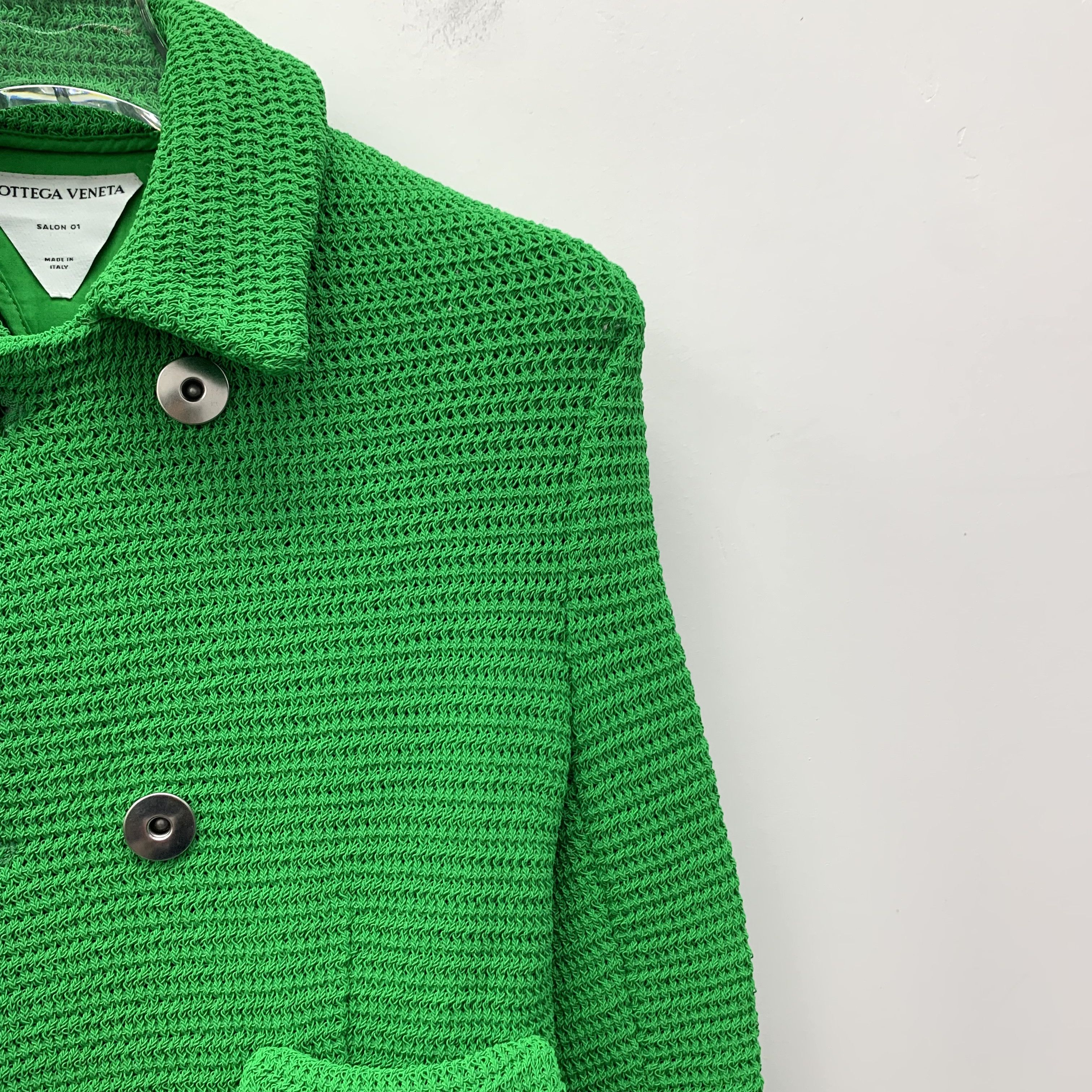 Bottega Veneta Bottega Veneta Jacket – Green Cotton (Size XXS) Size XXS / US 00 / IT 34 - 6 Thumbnail