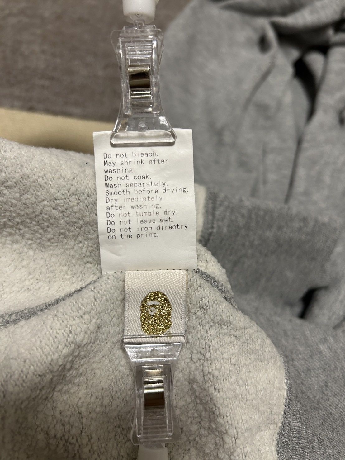 Bape Bape Gray Spell Out Zip Hoodie Size US S / EU 44-46 / 1 - 8 Thumbnail