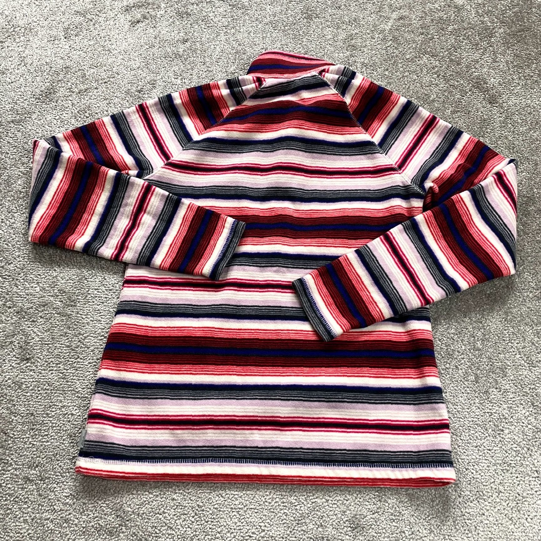 Eddie Bauer Eddie Bauer Sweatshirt 1/4 Zip Fleece Pullover Women Small Multicolor Striped Long Sleeve Shirt Jumper Womens Regular Fit Size S / US 4 / IT 40 - 2 Thumbnail