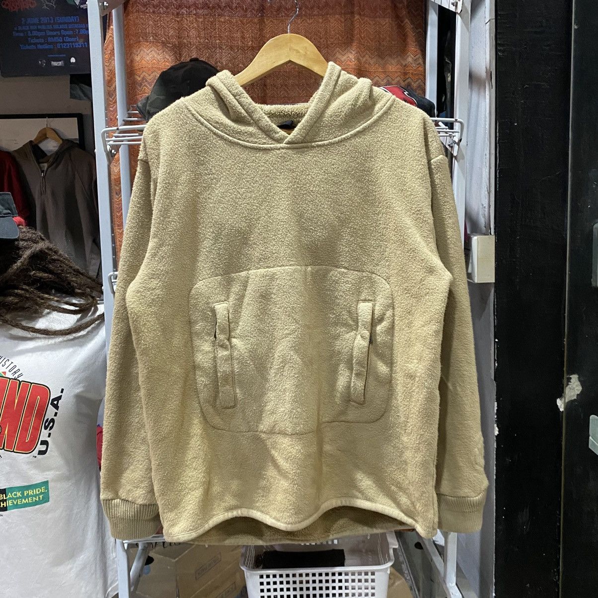 Beauty Beast SABOTAGE Tan Sherpa Pullover Hoodie - Size S Oversize Size US M / EU 48-50 / 2 - 2 Thumbnail