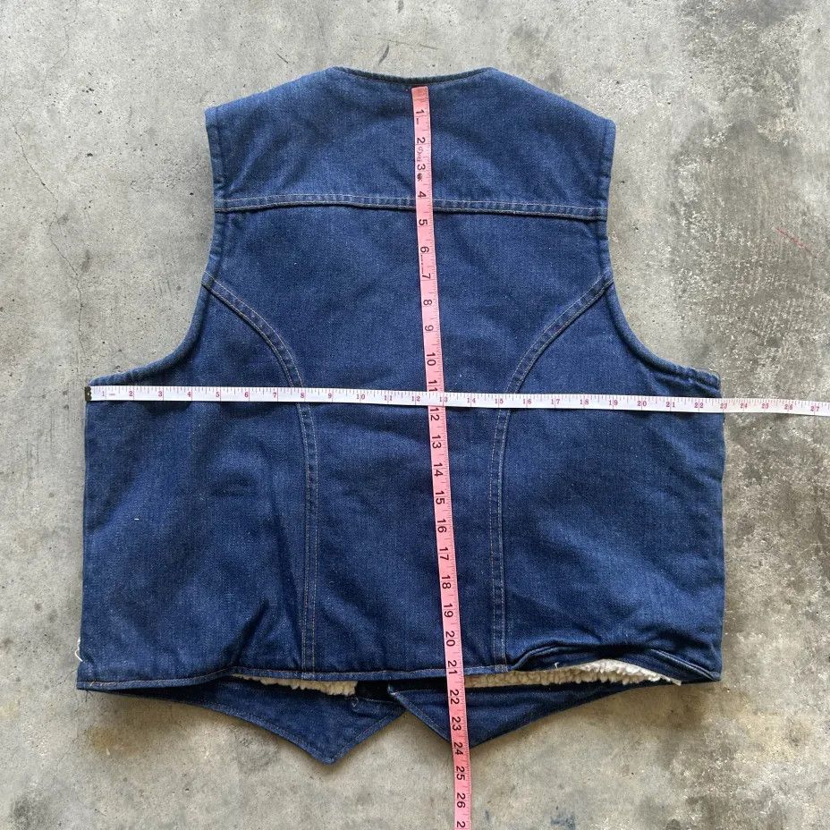 JCPenney Vintage 70s Maverick Denim Vest Sherpa Lined Size Large Size US L / EU 52-54 / 3 - 6 Thumbnail