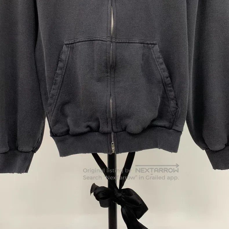 Balenciaga Balenciaga Solid color hooded zip-up long-sleeve sweatshir Size S / US 4 / IT 40 - 4 Thumbnail
