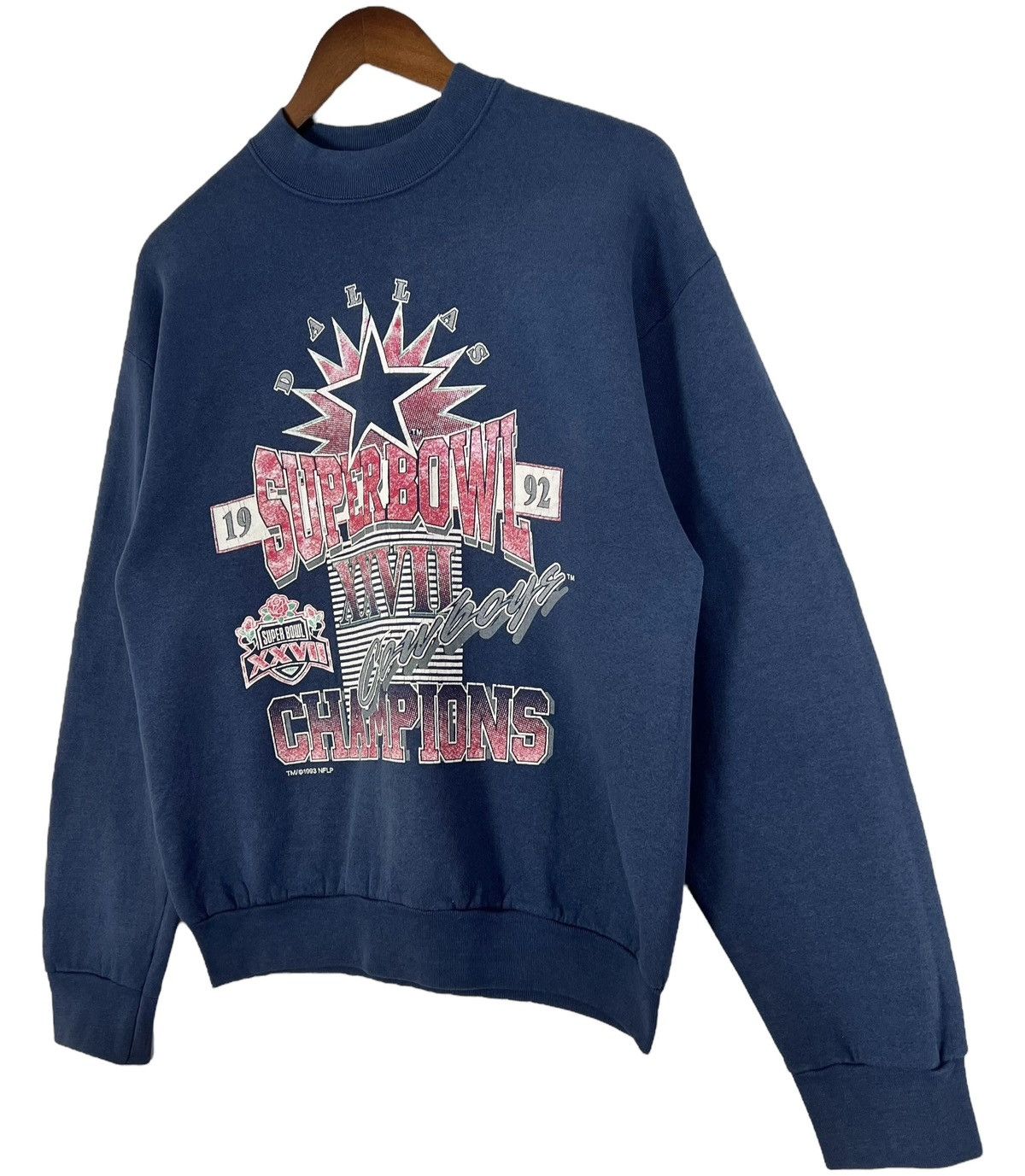 NFL 90s Vintage Dallas Cowboys Superbowl Crew Neck Size US L / EU 52-54 / 3 - 3 Thumbnail