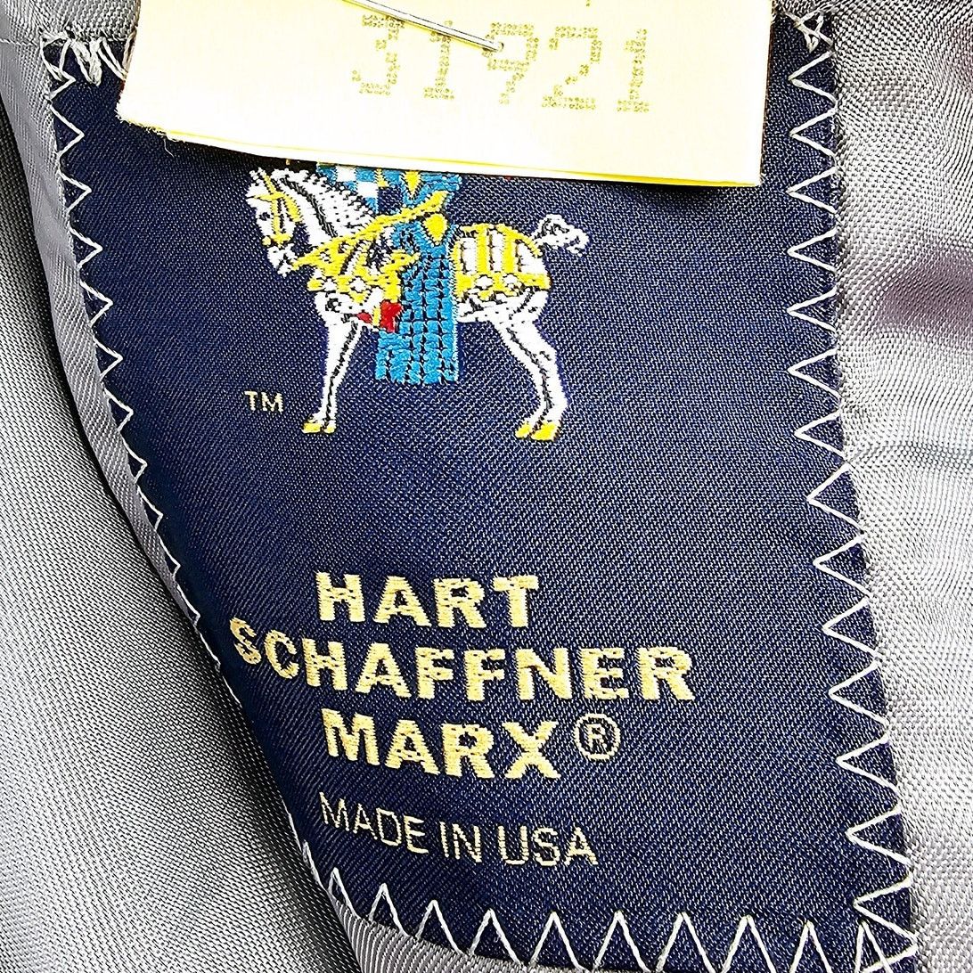 Hart Schaffner Marx Hart Schaffner & Marx Blue Plaid Sport Coat Jacket 44R 3052 Size 44R - 3 Thumbnail