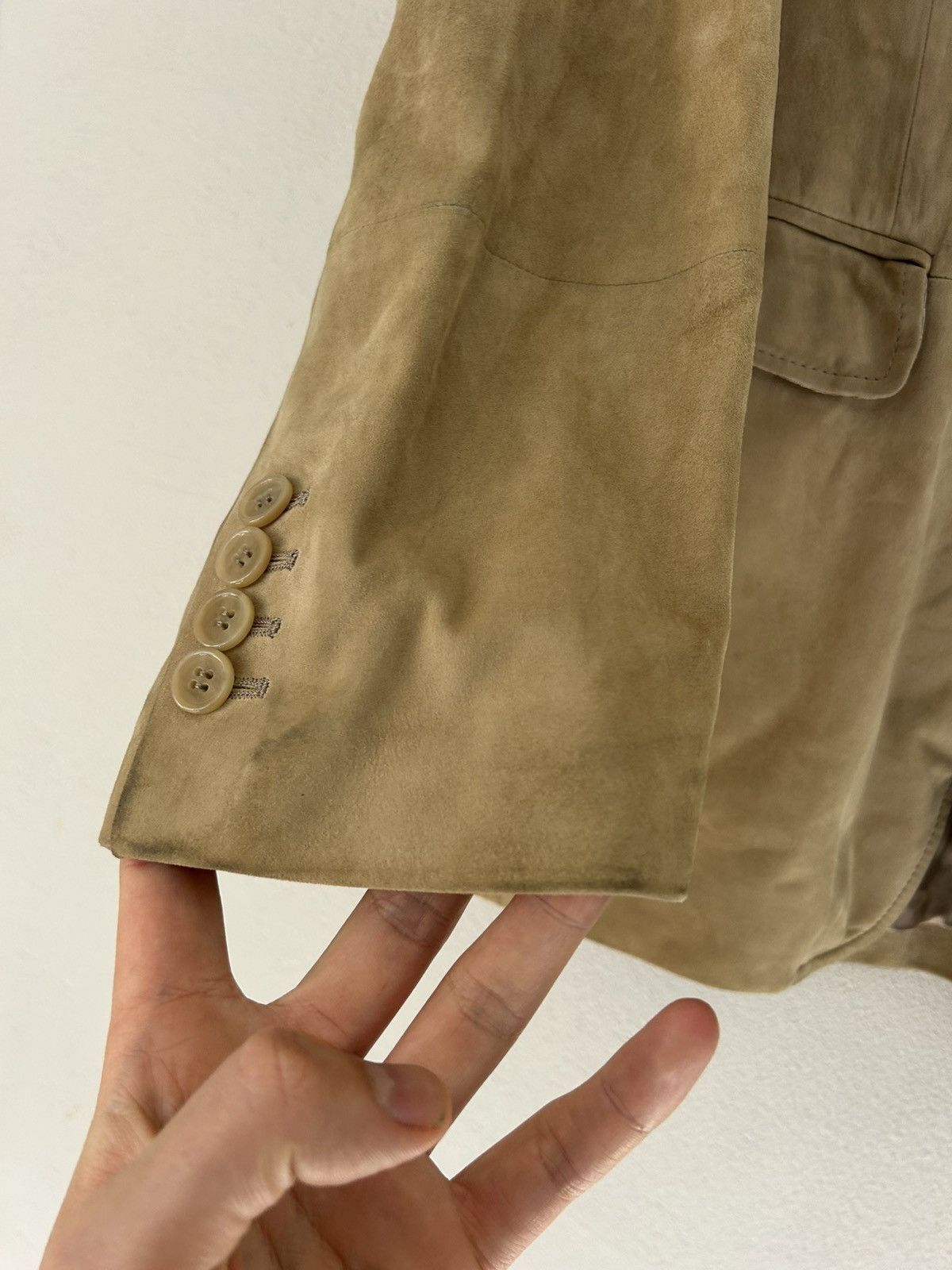 Dolce & Gabbana Dolce & Gabbana Beige Suede Blazer, Size 52 Size US L / EU 52-54 / 3 - 10 Thumbnail