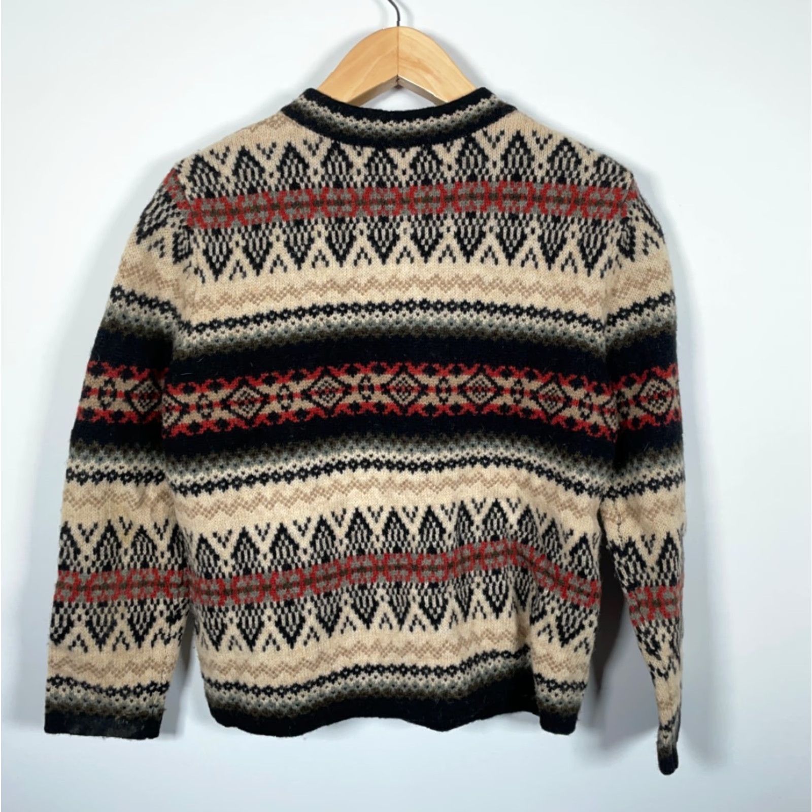 Vintage VINTAGE Telluride Clasp Wool Cardigan Women’s Medium Brown Geometric Southwestern 90s Classic Hipster Retro Aztec Knit Style Cardigan Mens Women? Size M / US 6-8 / IT 42-44 - 2 Thumbnail