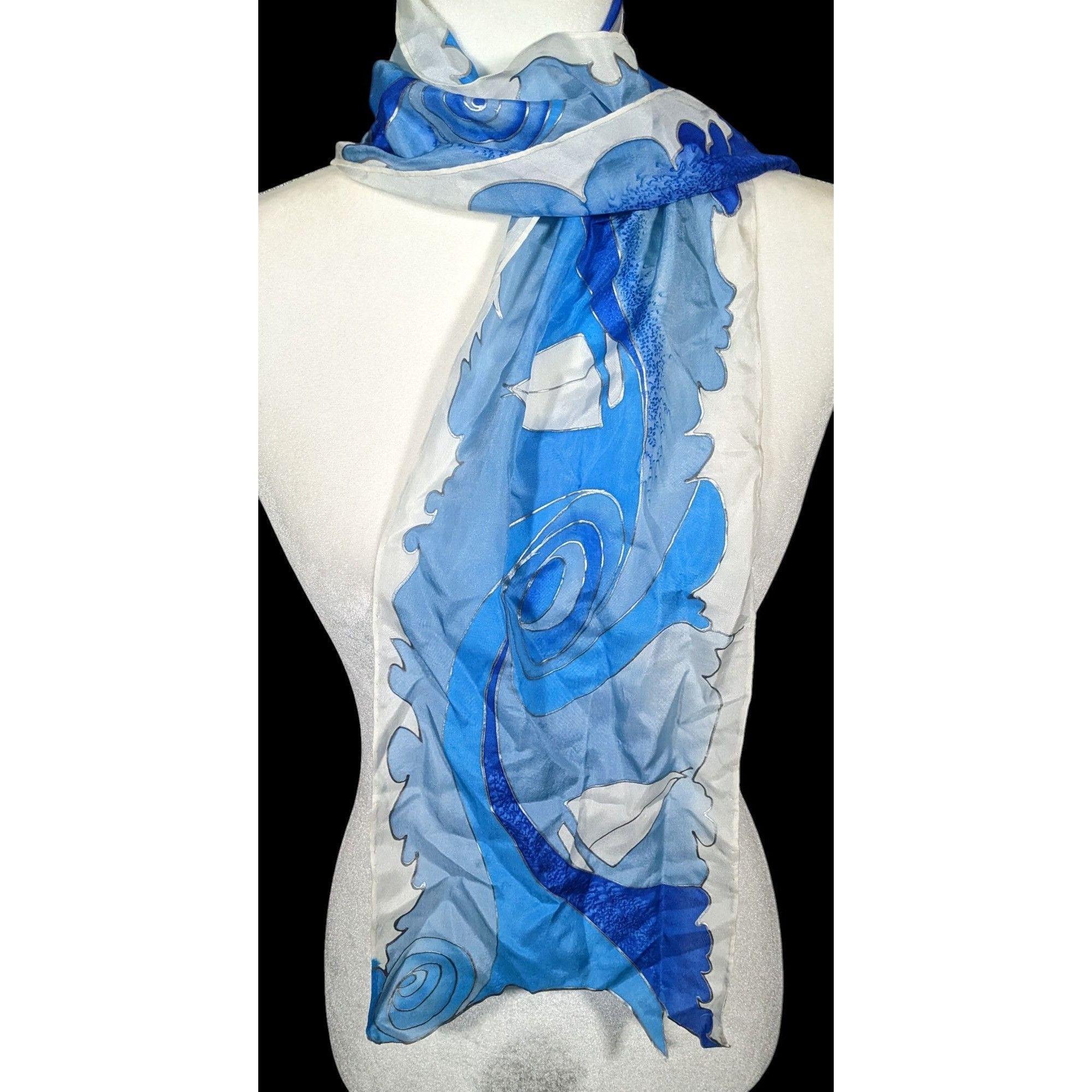 Other Vintage Hand Painted Betty Lanthrope Nautical Scarf Size ONE SIZE - 8 Thumbnail