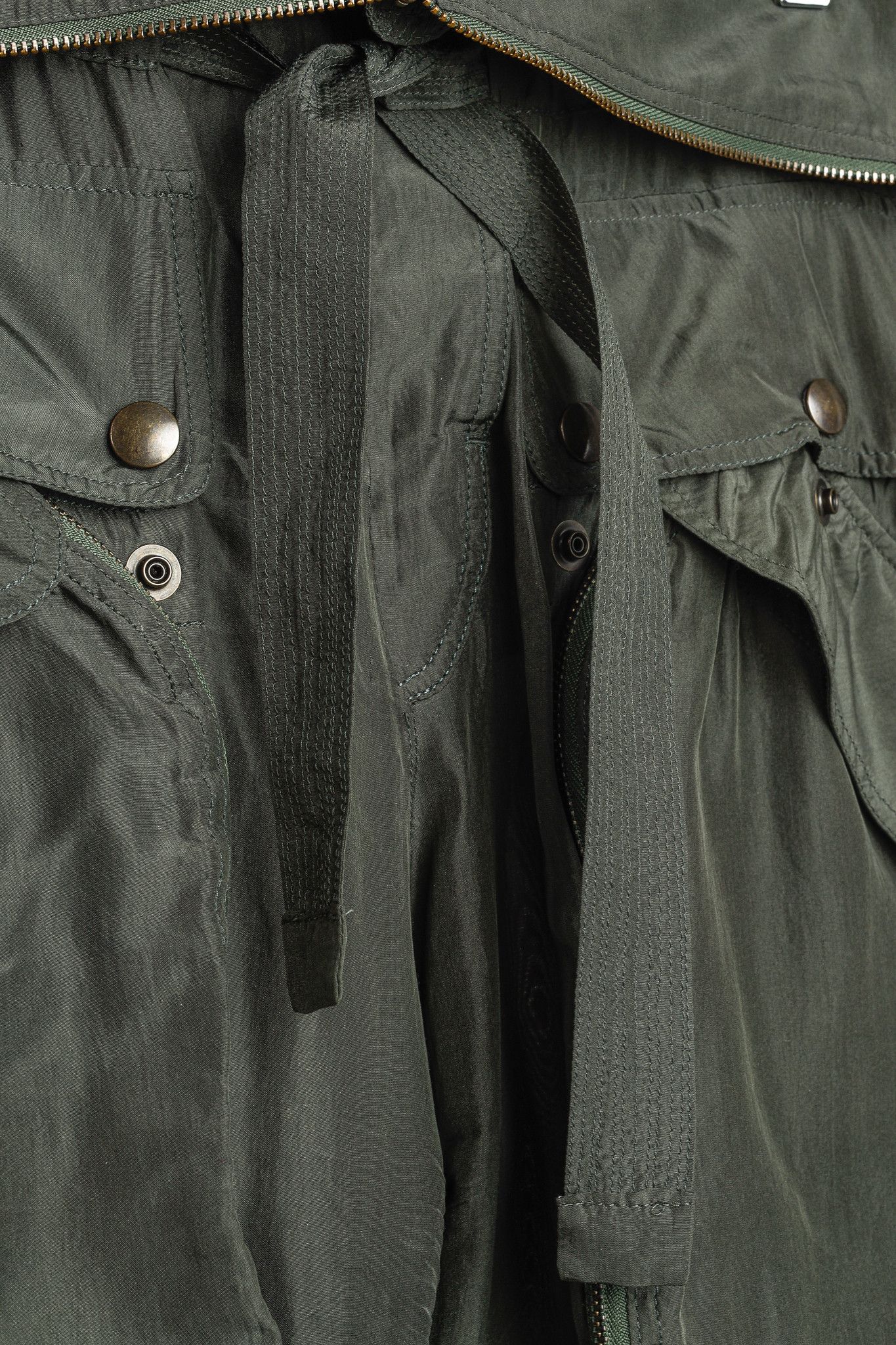 Faith Connexion Faith Connexion Army Khaki Silk Multi Pocket Cargo Pants Size 35" - 9 Thumbnail
