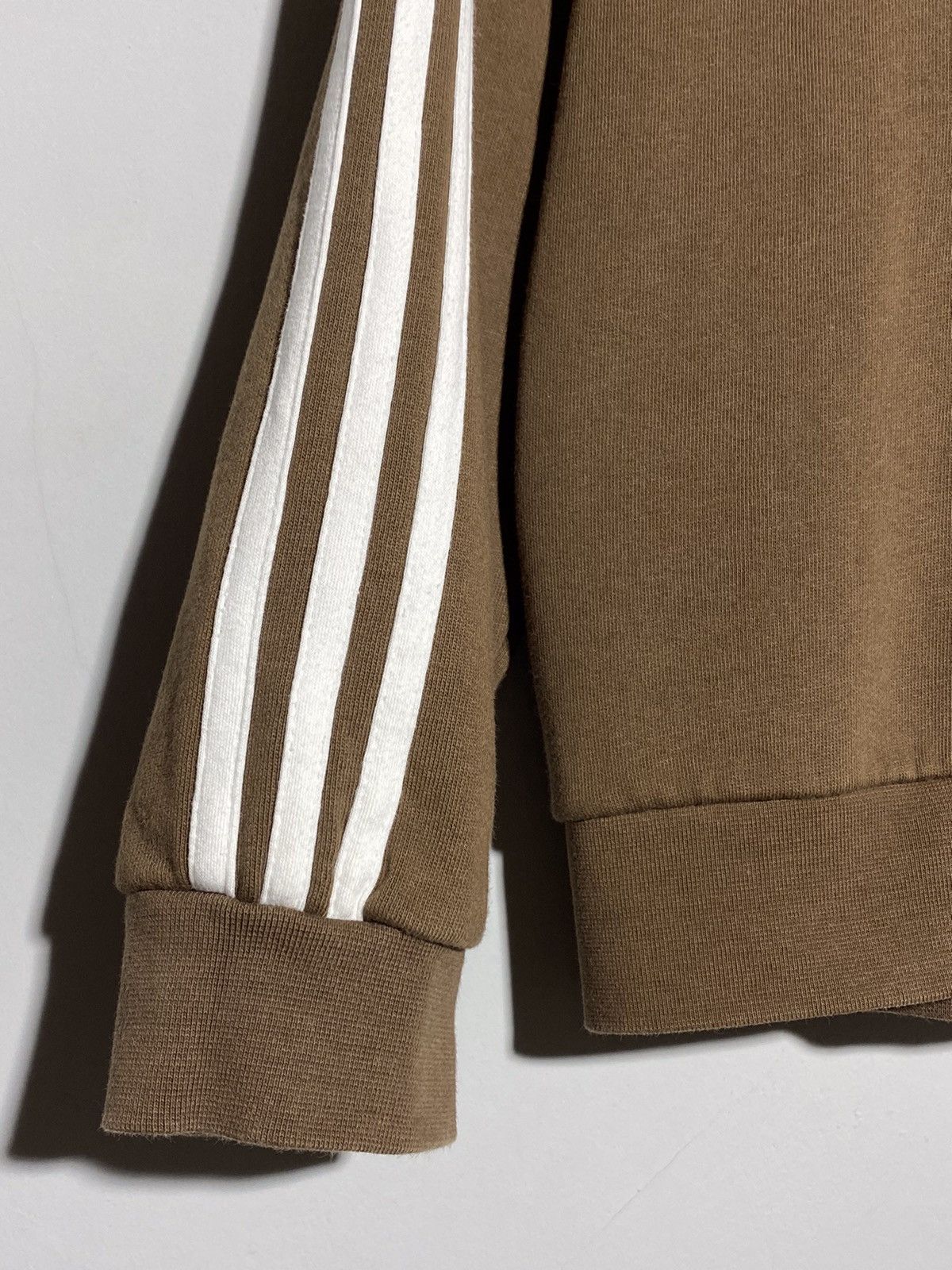 Adidas 🔥 ADIDAS Y2K BROWN 3-STRIPES CREW SWEAT RETRO SPORT VIBE Size US L / EU 52-54 / 3 - 6 Thumbnail