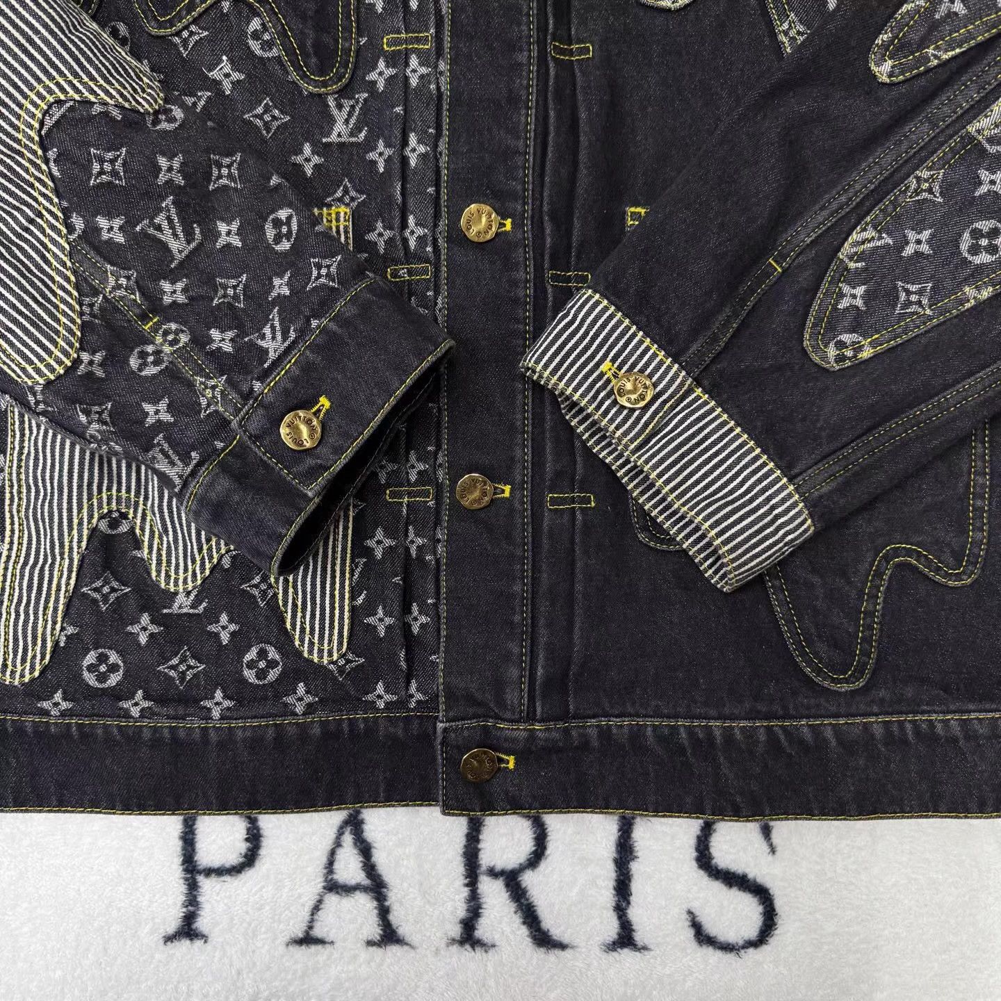 Louis Vuitton LV x Nigo All-Over Print Patchwork Denim Jacket Q10 Size US XL / EU 56 / 4 - 3 Thumbnail