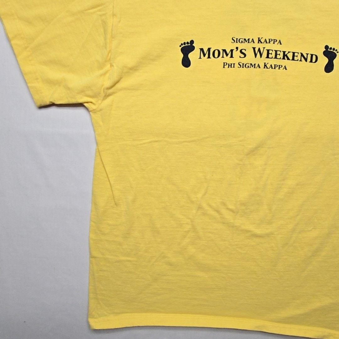 Fruit Of The Loom Vintage Sigma Kappa Mom's Weekend Oregon State Yellow L Tee Size US L / EU 52-54 / 3 - 3 Thumbnail