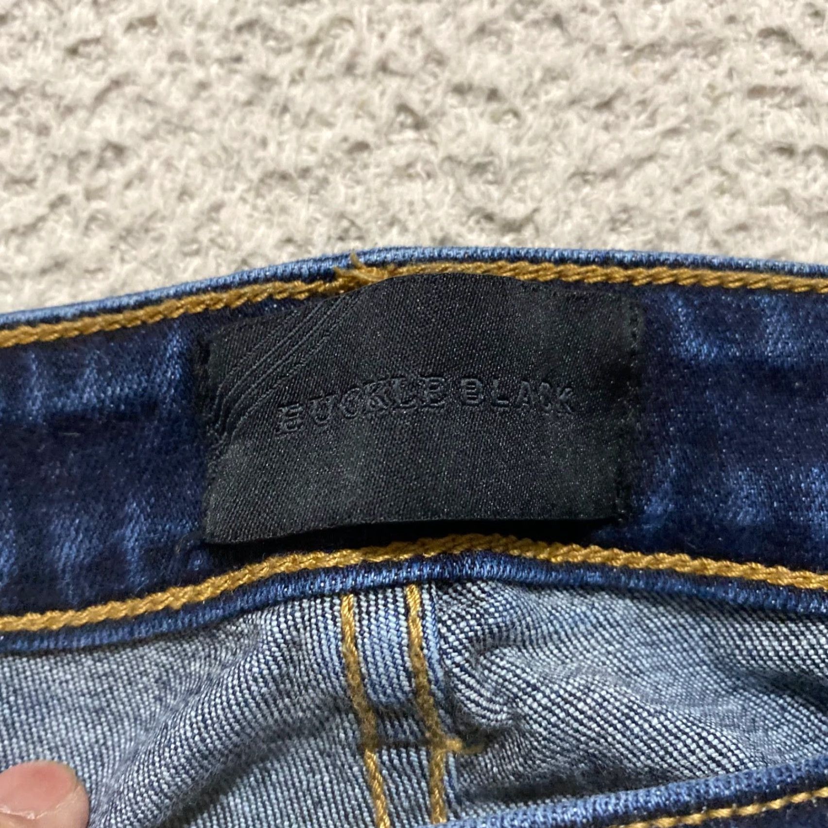Buckle Black Buckle Black Jeans Buckle Black 29 Blue Denim Dark Wash Skinny Mid Rise 26 Inseam 5-Pocket Denim Denim Stretch Logo Regular Womens Size 29" - 3 Thumbnail