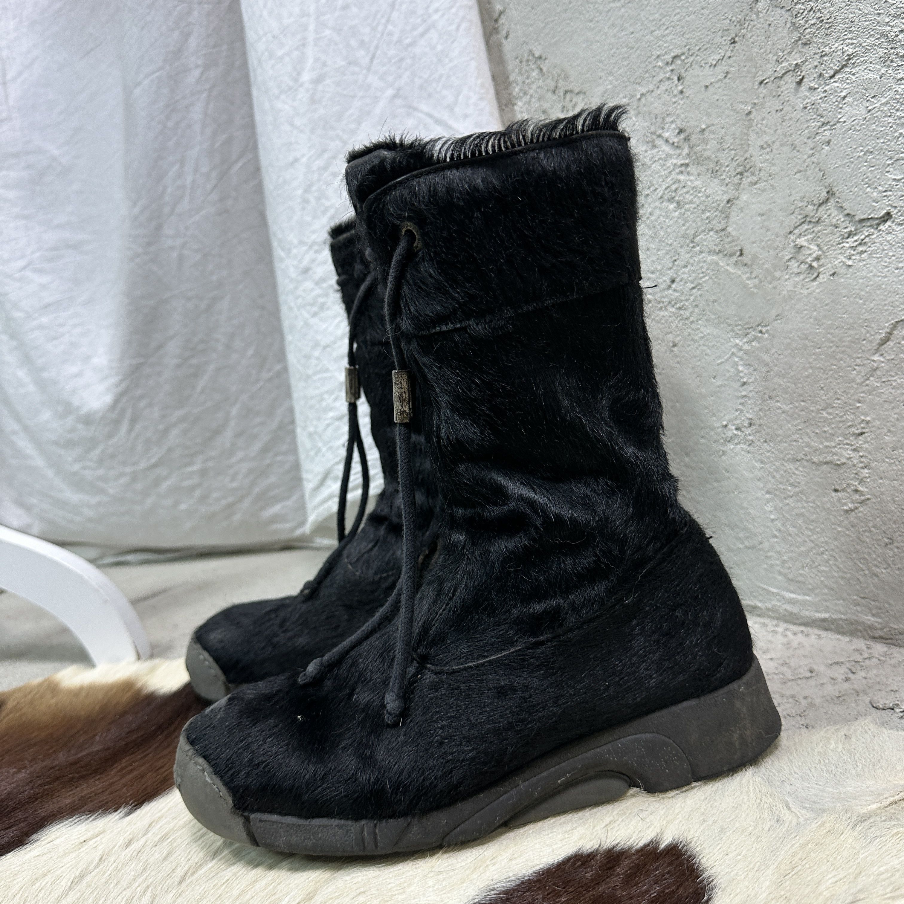 Vintage Vintage Leather Pony Hair Bumper Snowboots Y2K Size US 8 / IT 38 - 3 Thumbnail