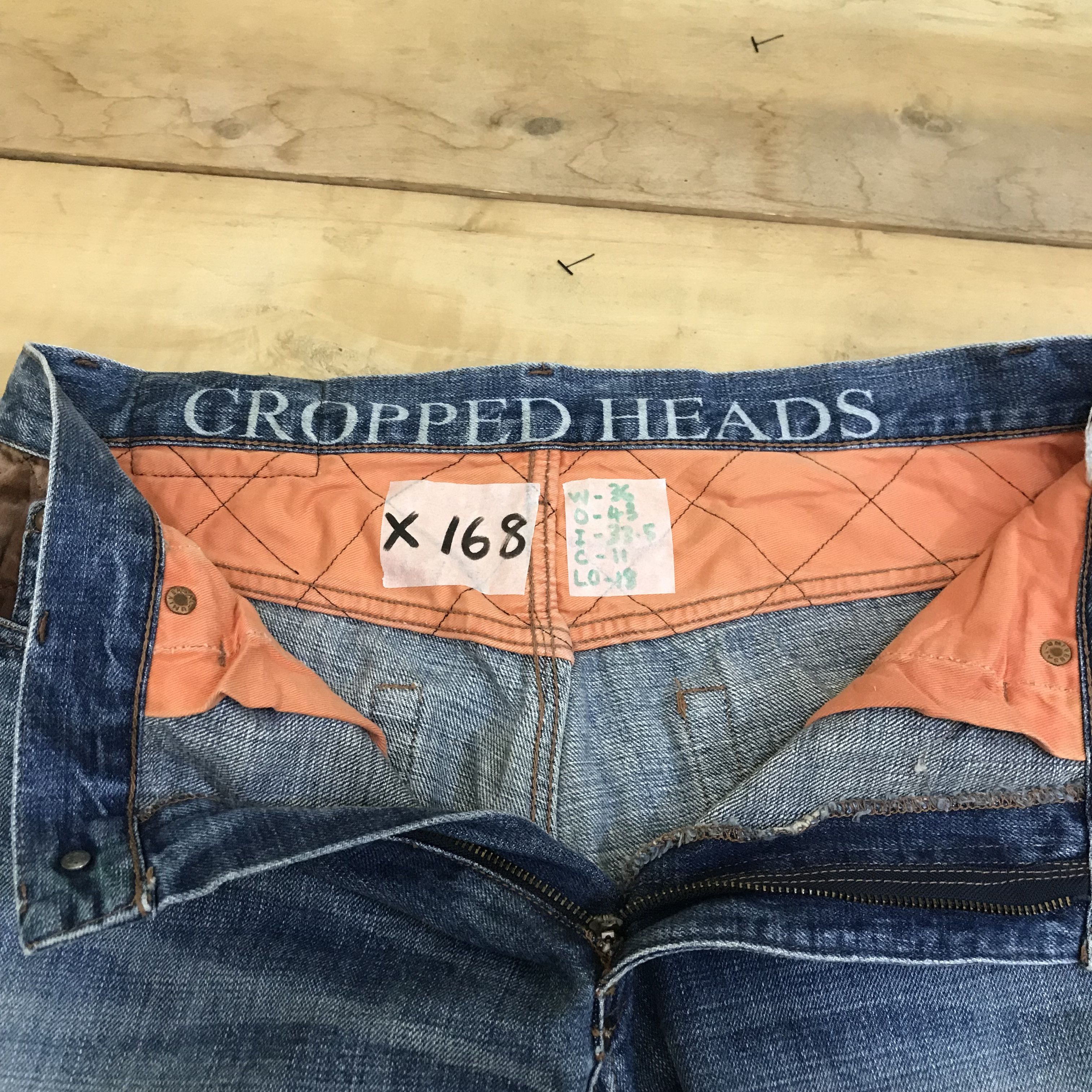 Japanese Brand X168 JAPAN CROPPED HEADS PAINTED SAKURA X KOI DENIM Size US 36 / EU 52 - 5 Thumbnail