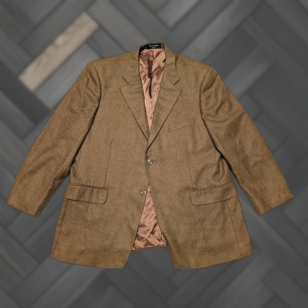 Loro Piana VINTAGE LORO PIANA nordstrom CASHMERE blazer 46S golden brown SPORTSCOAT jacket Size 46R - 1 Thumbnail