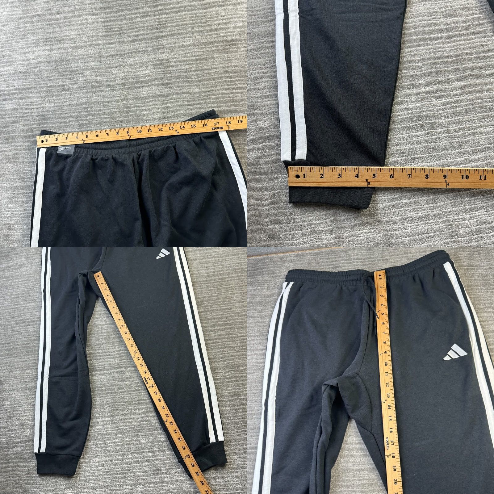 Adidas Adidas Pants Mens XL Black Sweatpants Joggers Fleece Track Pants Slimming Athletic Size US 36 / EU 52 - 8 Thumbnail
